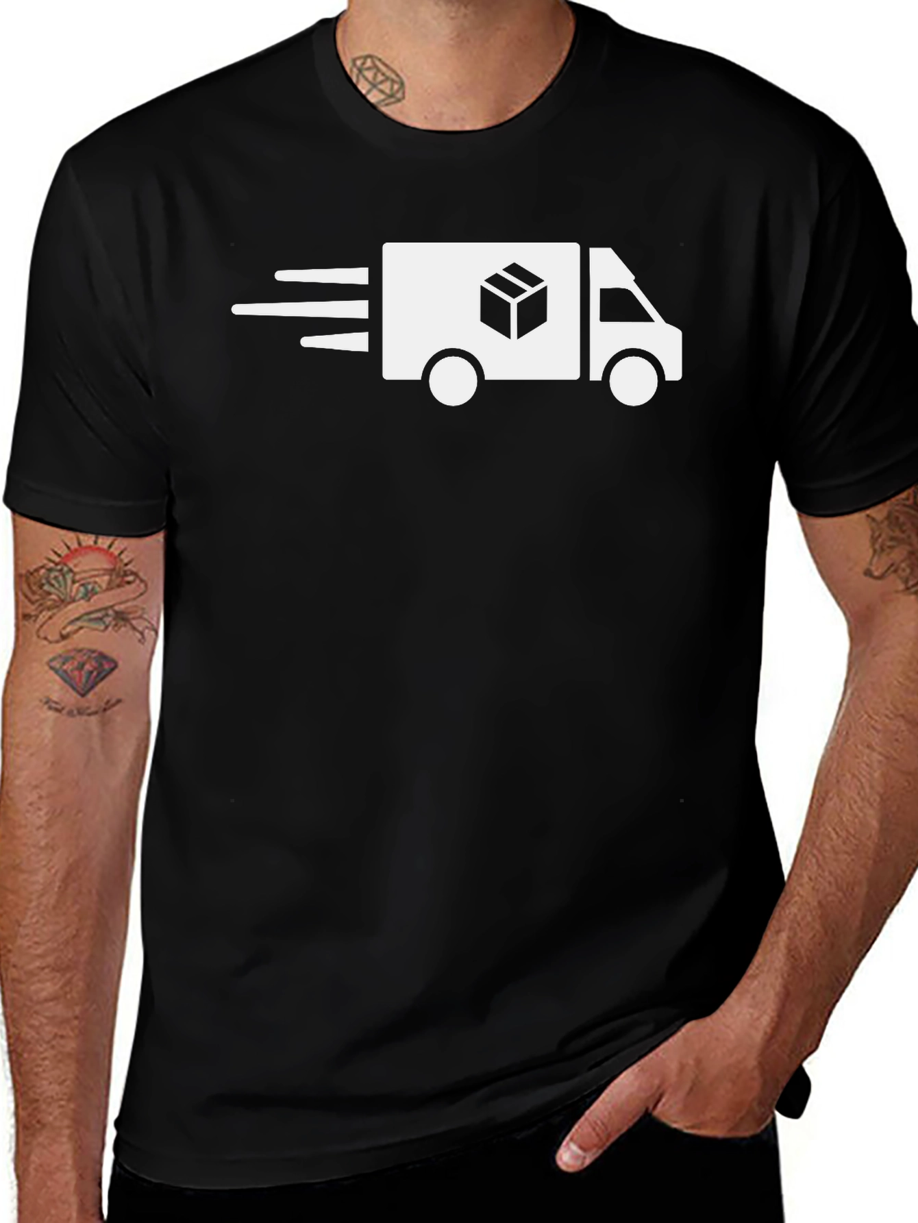 Delivery Truck Graphic Tee - Fast Shipping Shirt