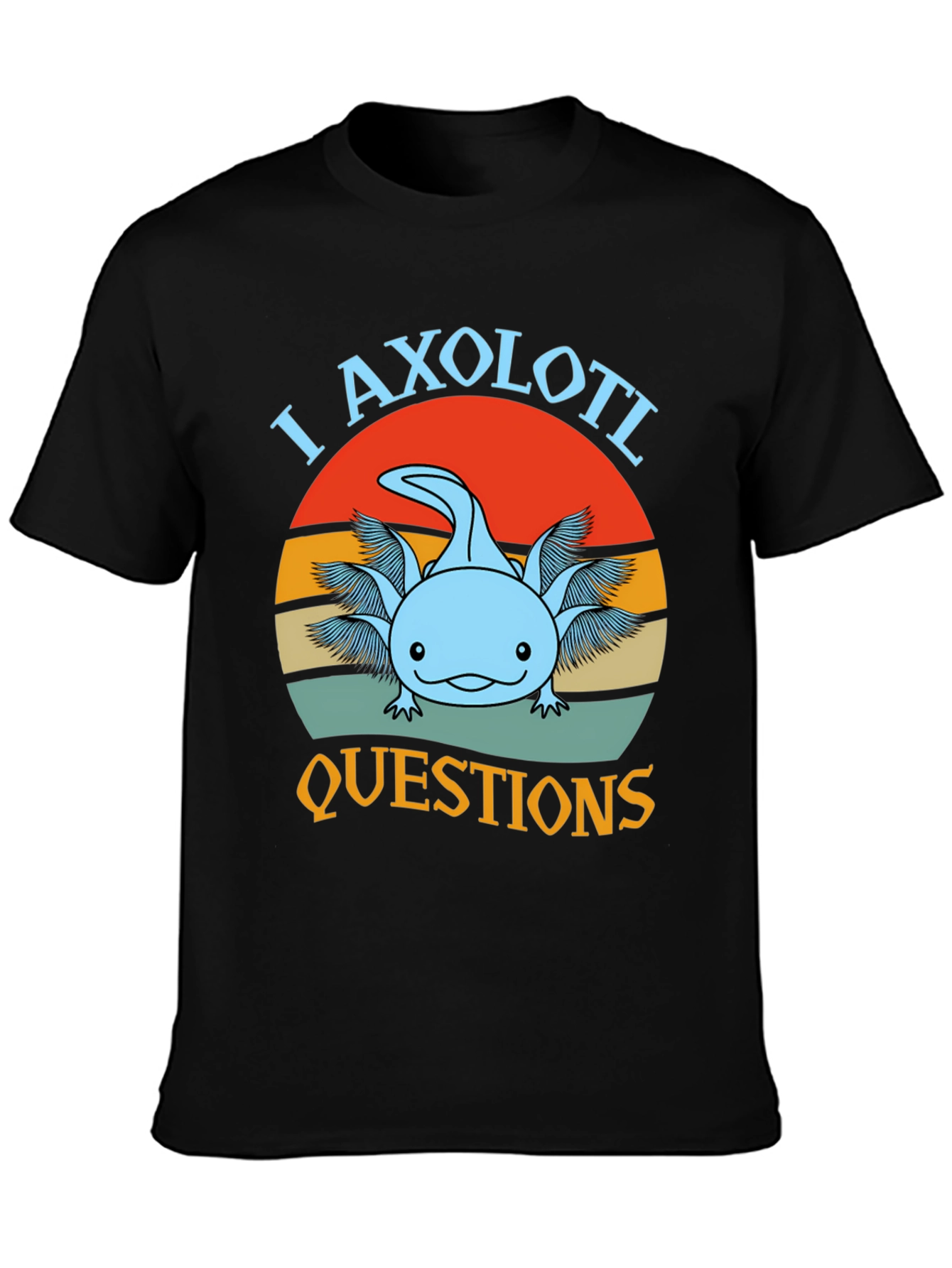 Axolotl Questions Graphic Tee - Unique Retro Design