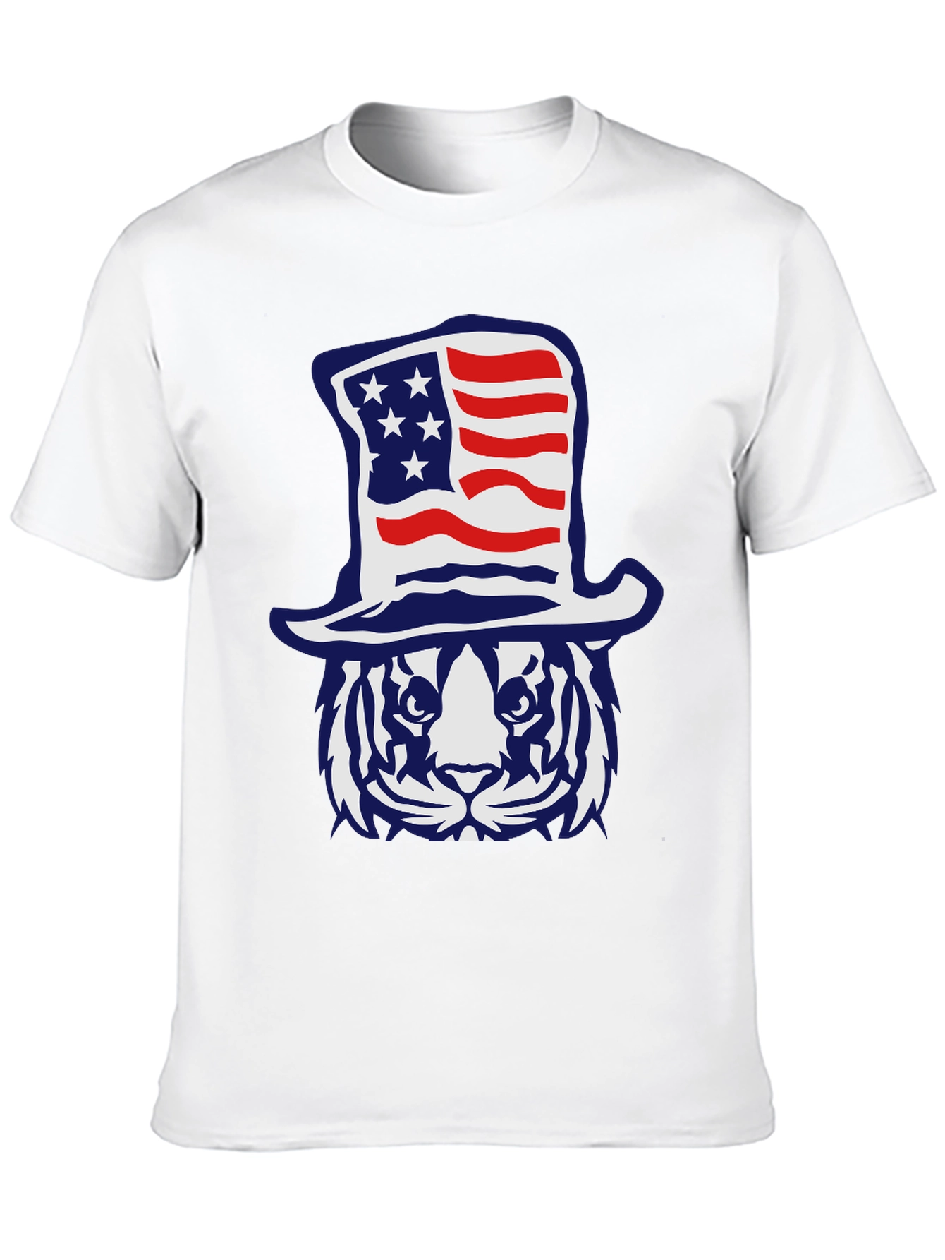 Patriotic Tiger Graphic T-Shirt