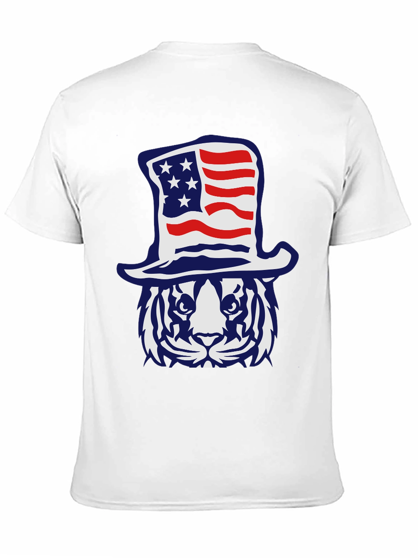 Patriotic Tiger Graphic T-Shirt