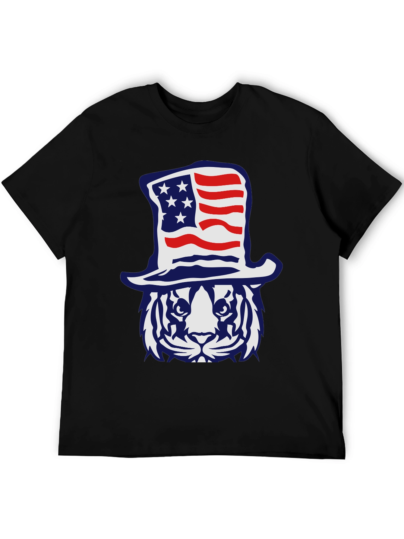 Patriotic Tiger Graphic T-Shirt