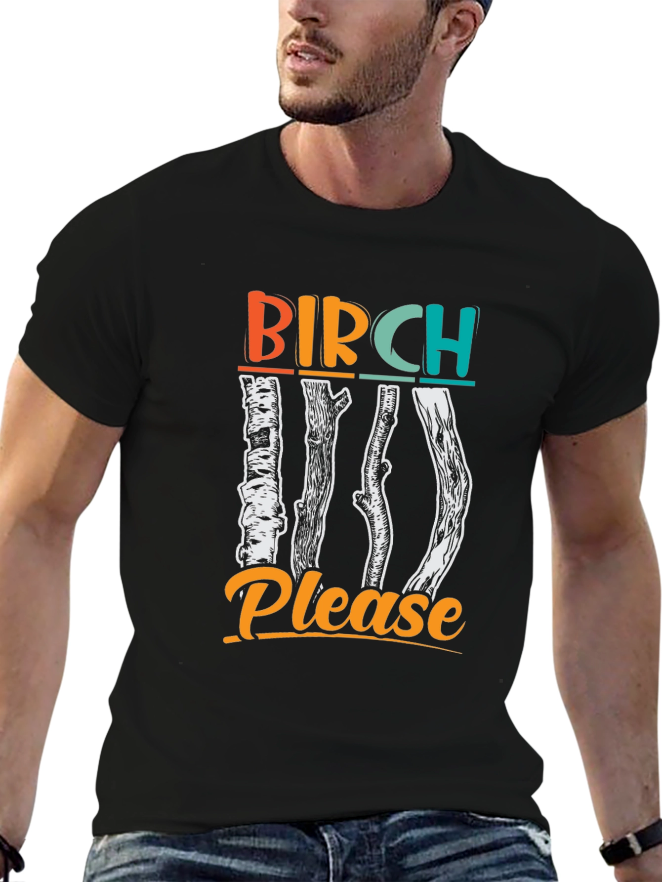 Birch Please Graphic T-Shirt Funny Tree Pun Tee