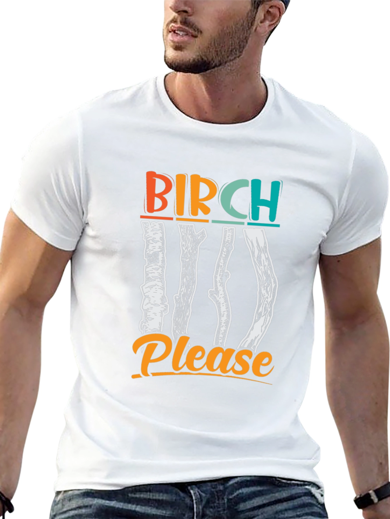 Birch Please Graphic T-Shirt Funny Tree Pun Tee