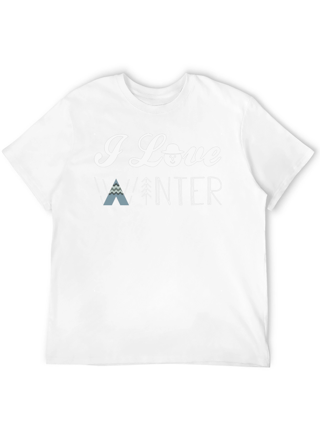 I Love Winter Black Graphic T-Shirt