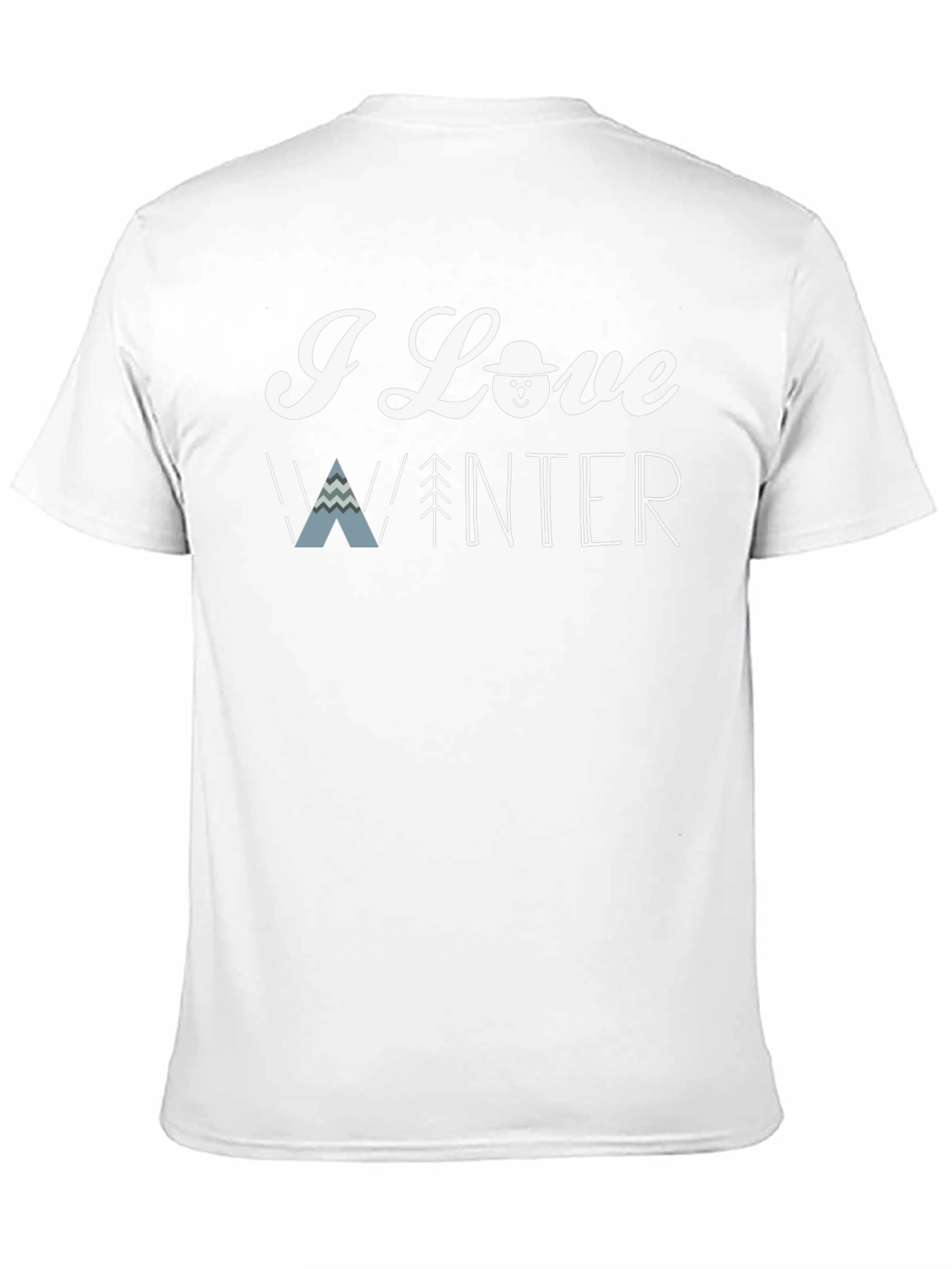 I Love Winter Black Graphic T-Shirt