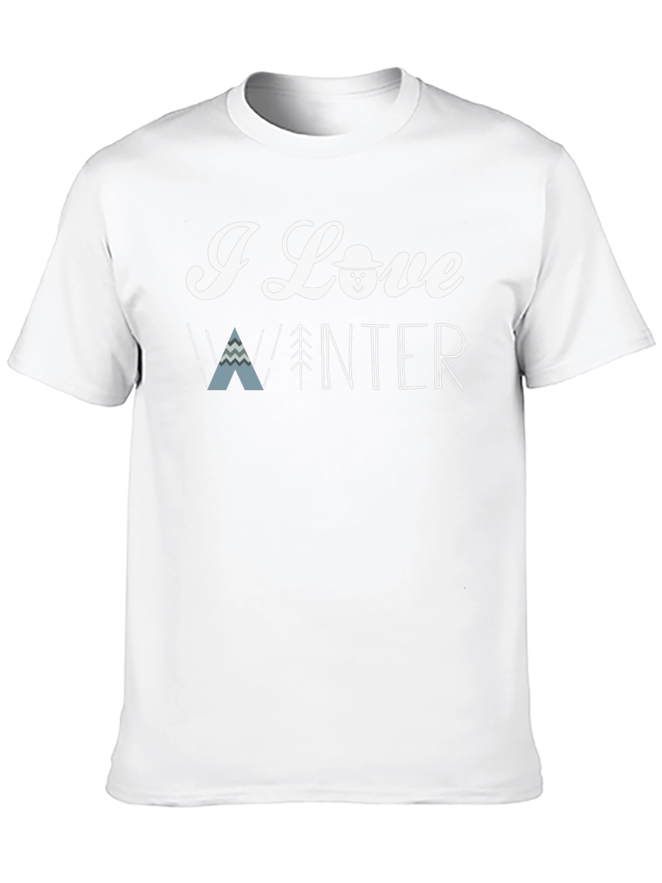 I Love Winter Black Graphic T-Shirt
