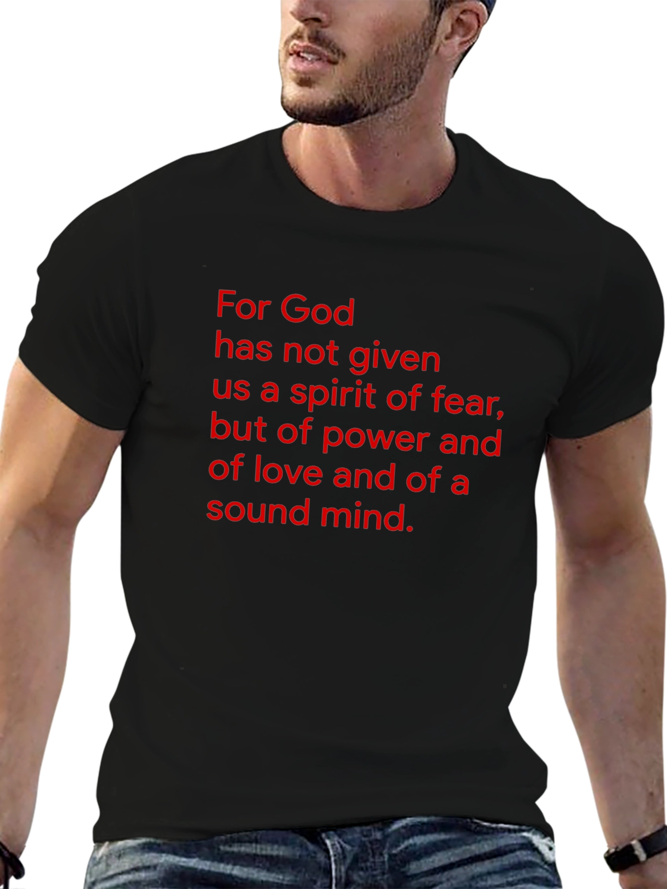 Faith Inspired Black T-Shirt - Gods Gift