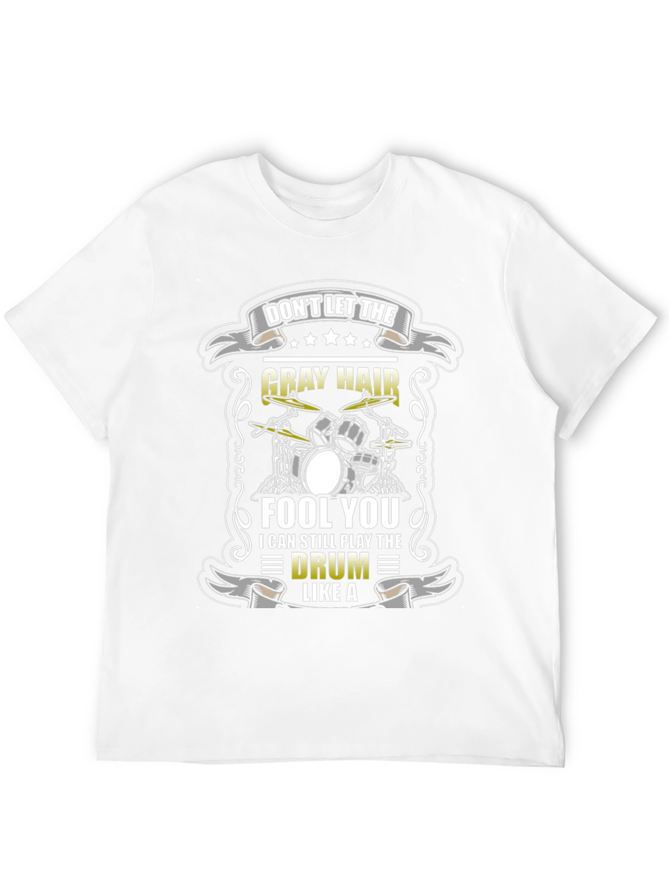 Gray Hair Drummer T-Shirt