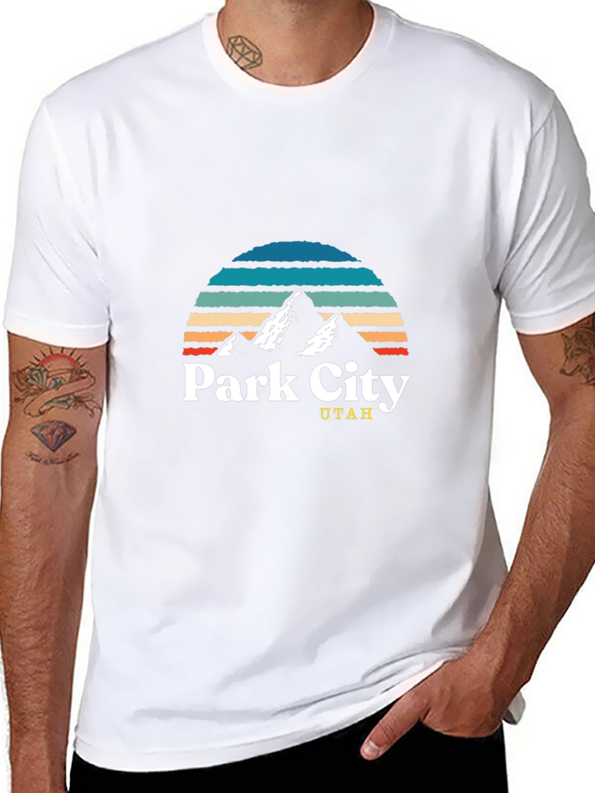 Park City Utah Graphic Tee - Retro Mountain Design