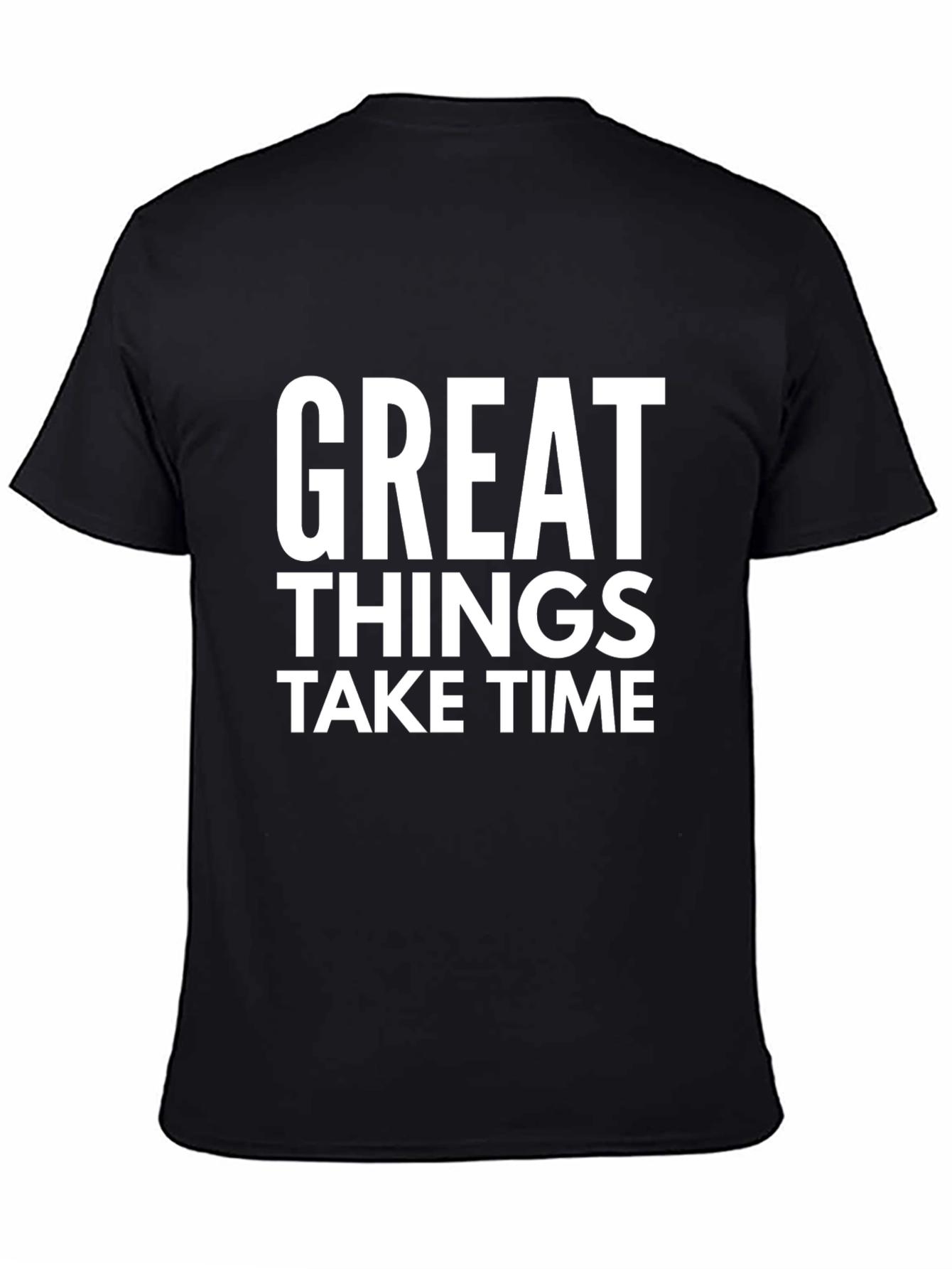 Great Things Take Time Graphic Tee - Black