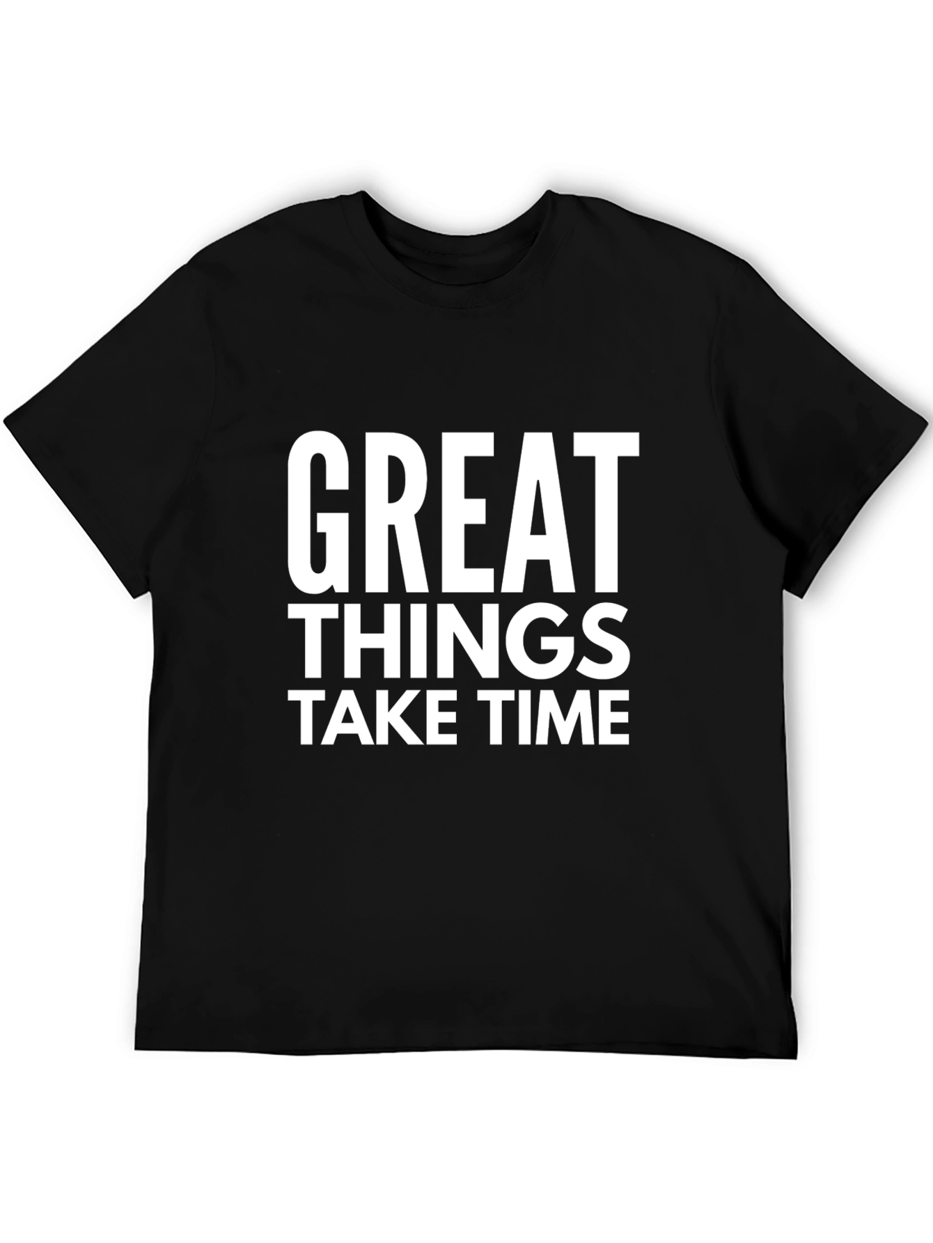 Great Things Take Time Graphic Tee - Black