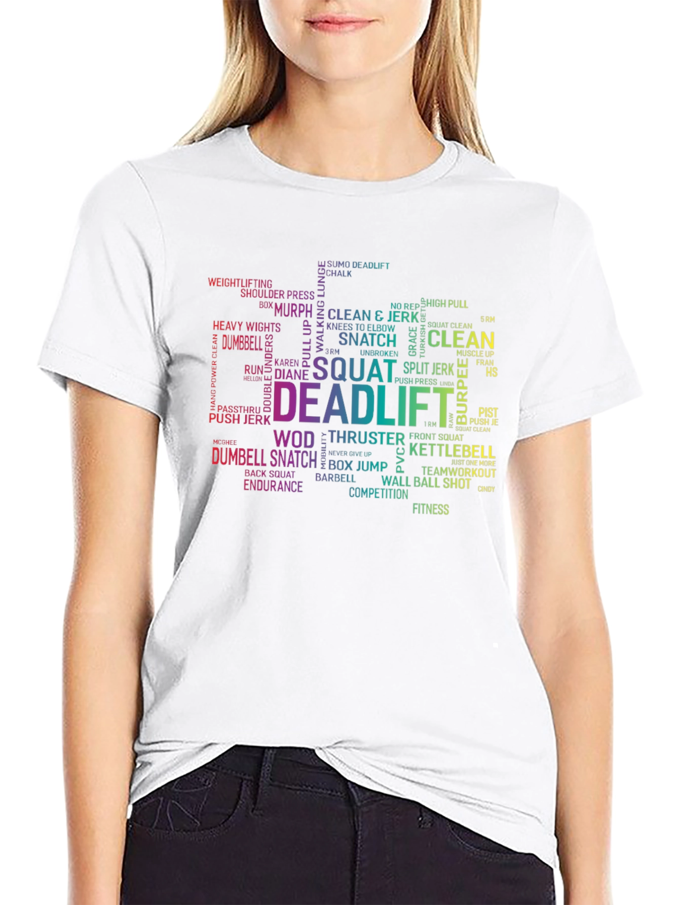 Workout Word Cloud T-Shirt - Fitness Apparel