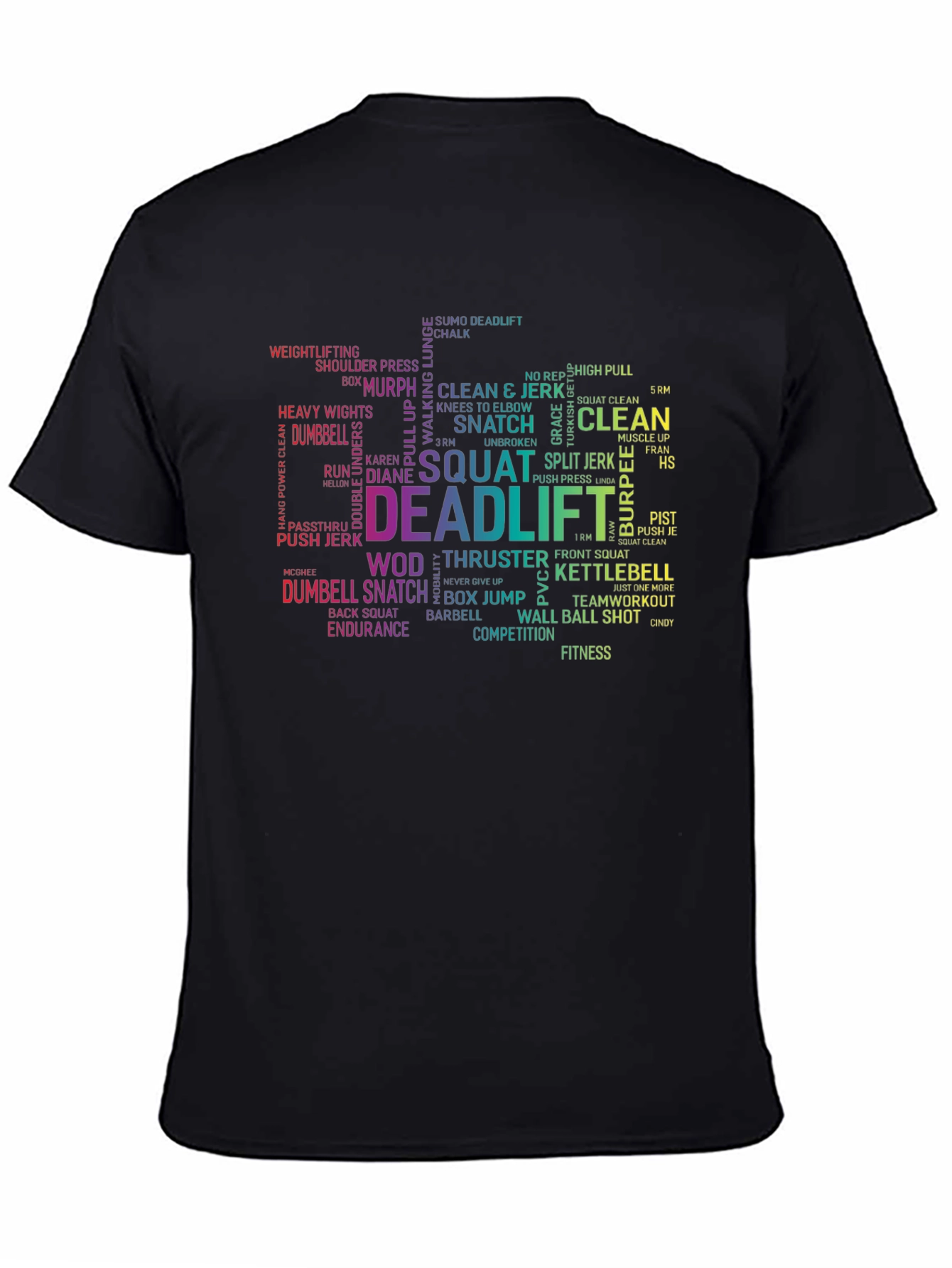 Workout Word Cloud T-Shirt - Fitness Apparel