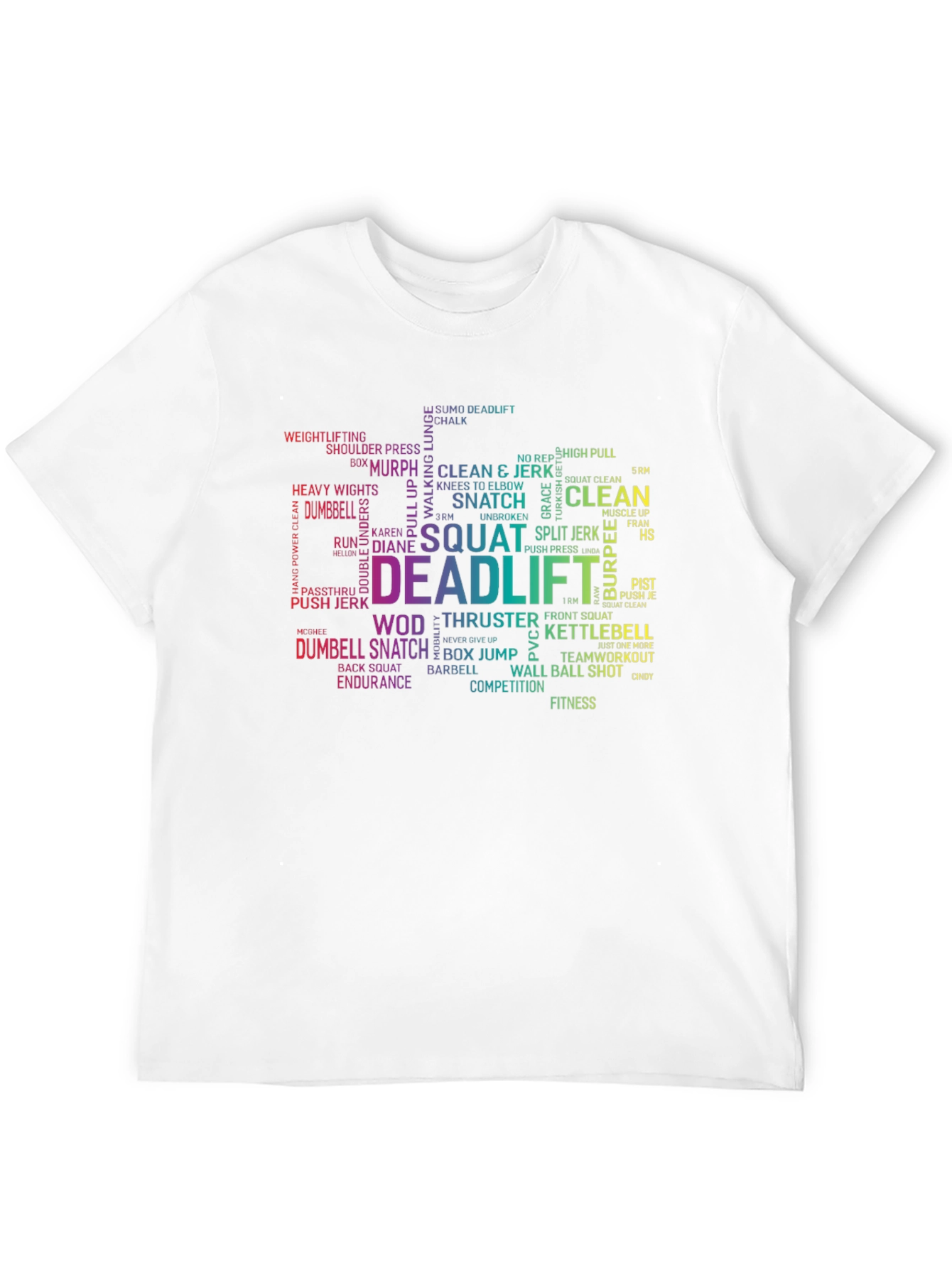 Workout Word Cloud T-Shirt - Fitness Apparel