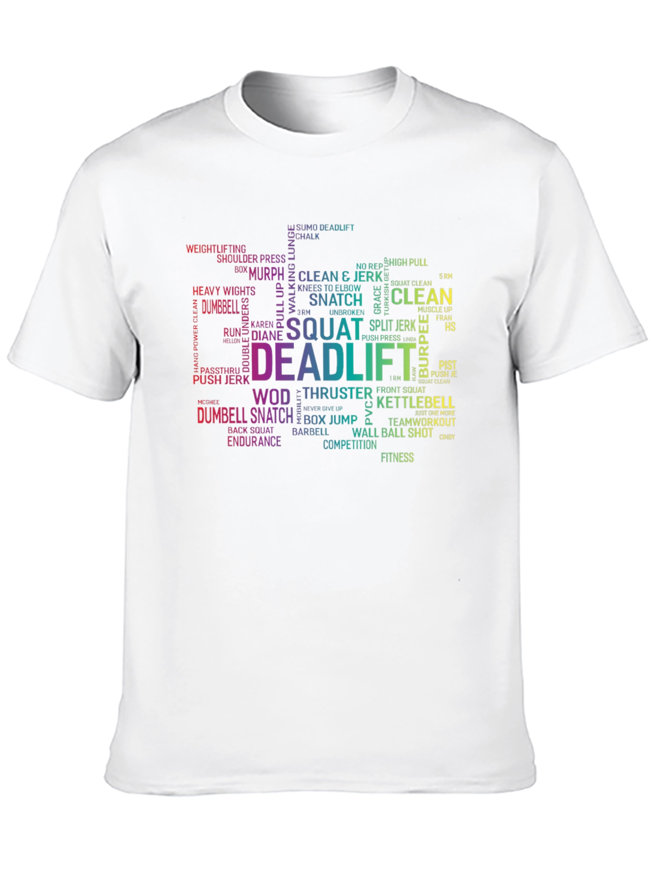 Workout Word Cloud T-Shirt - Fitness Apparel