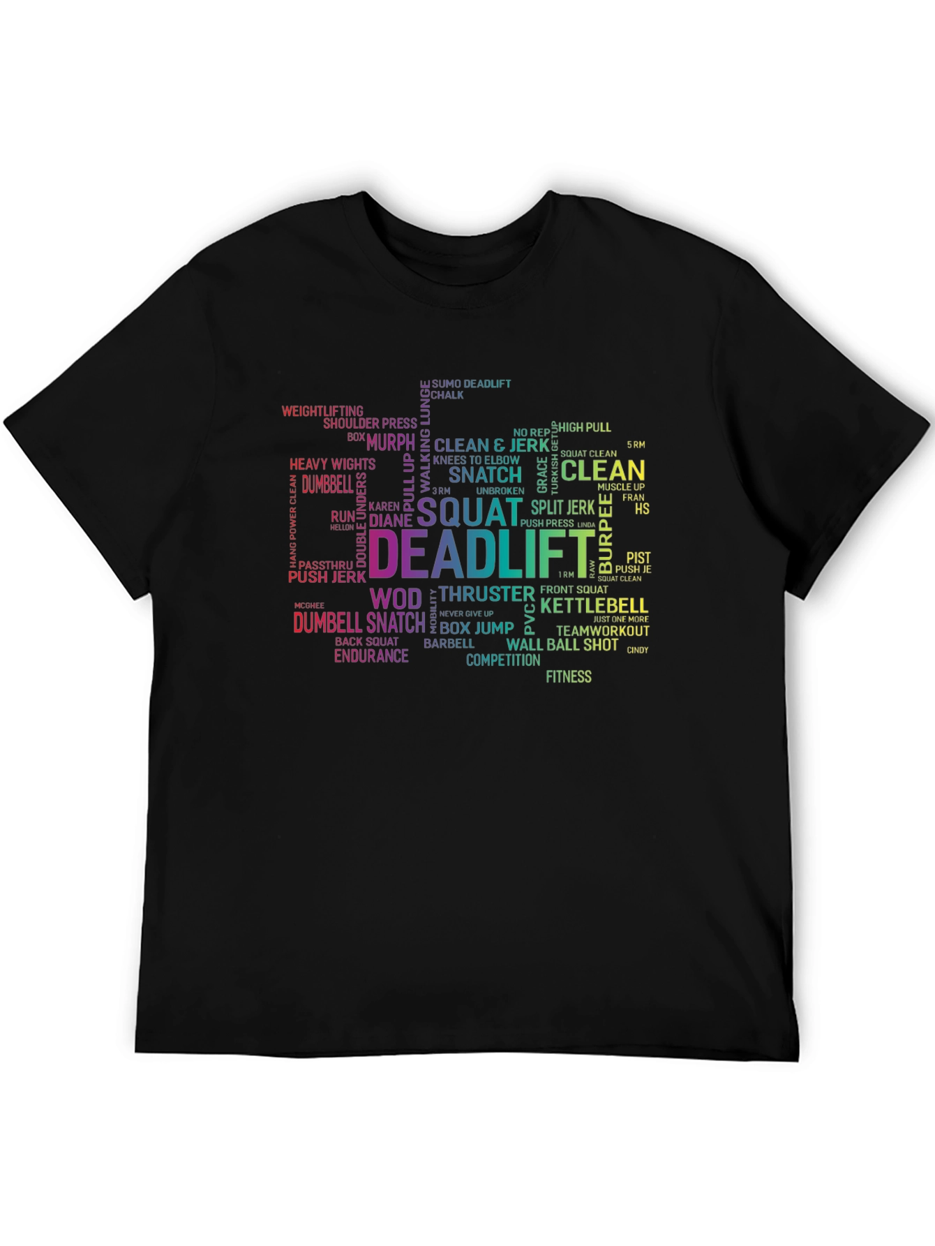 Workout Word Cloud T-Shirt - Fitness Apparel