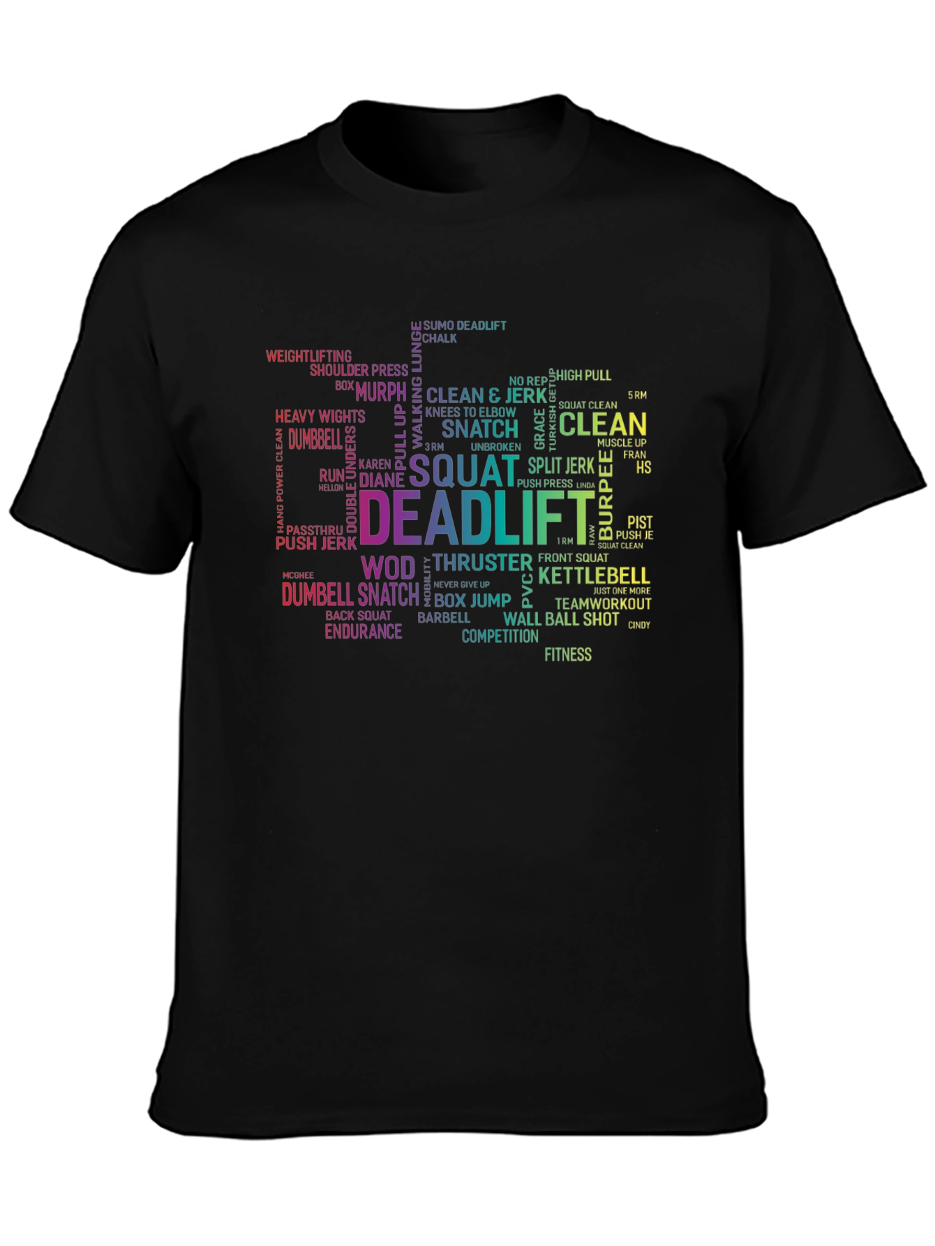 Workout Word Cloud T-Shirt - Fitness Apparel