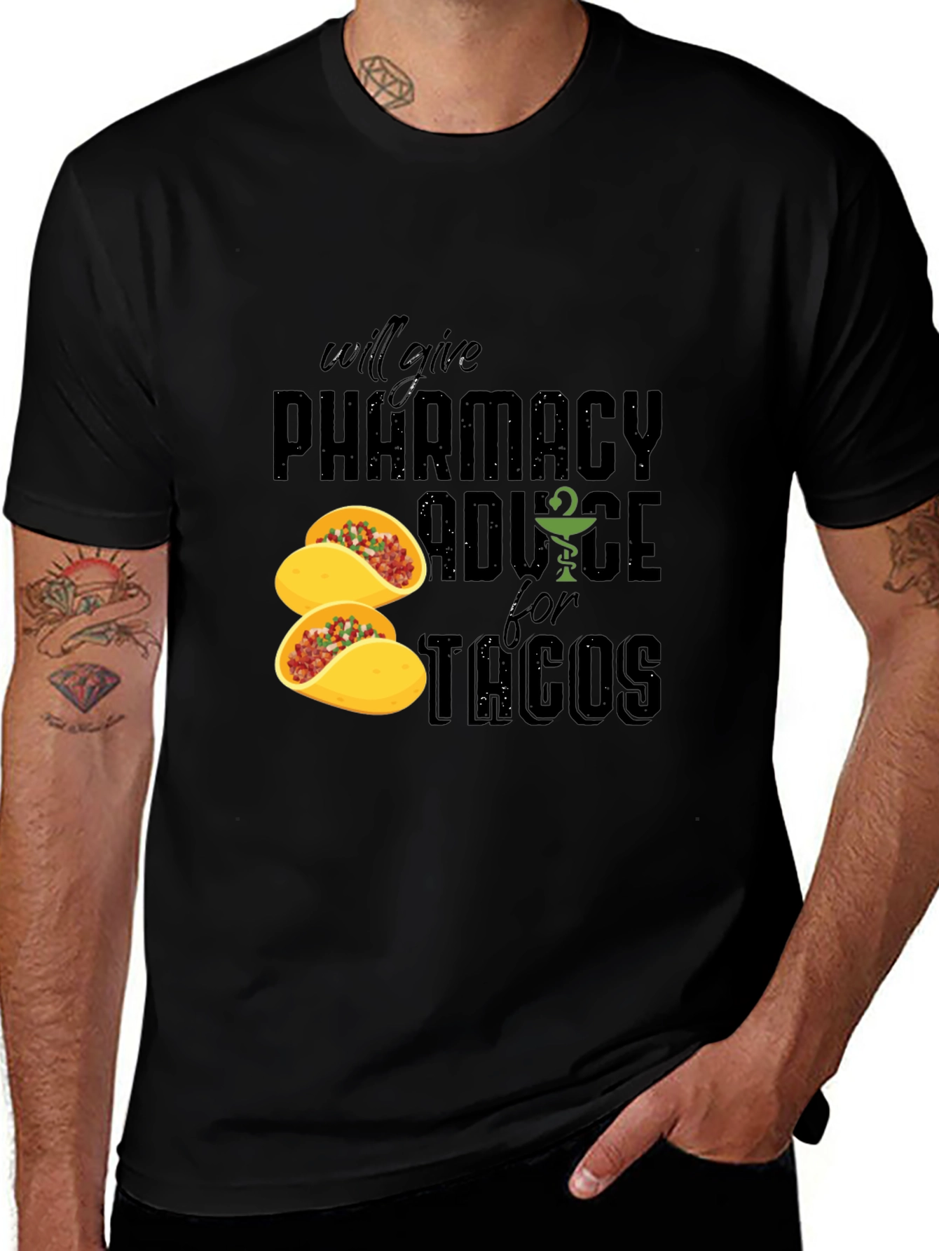 Pharmacy Advice For Tacos Graphic T-Shirt