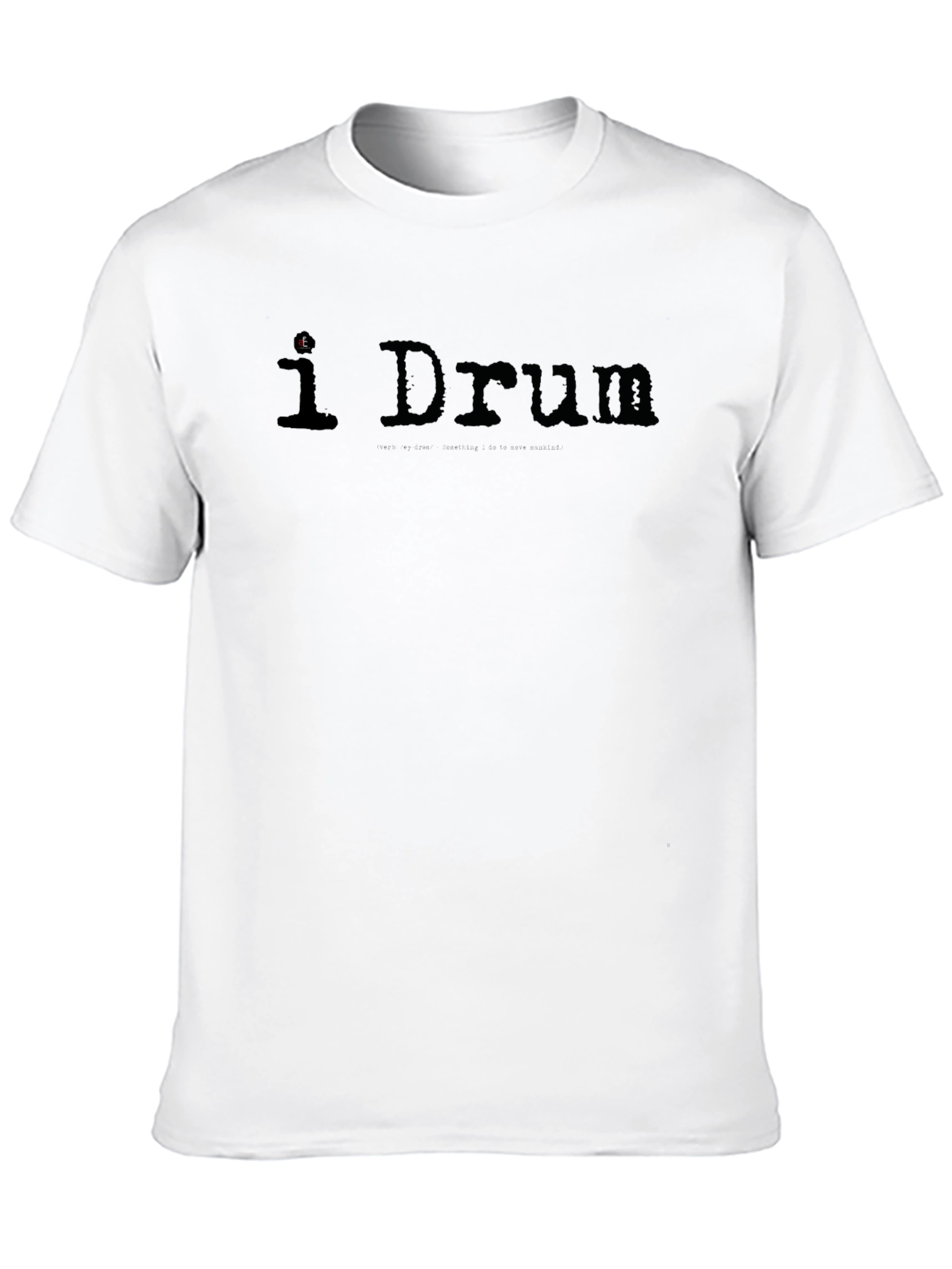 I Drum Black Cotton Tee - Music Lovers T-Shirt