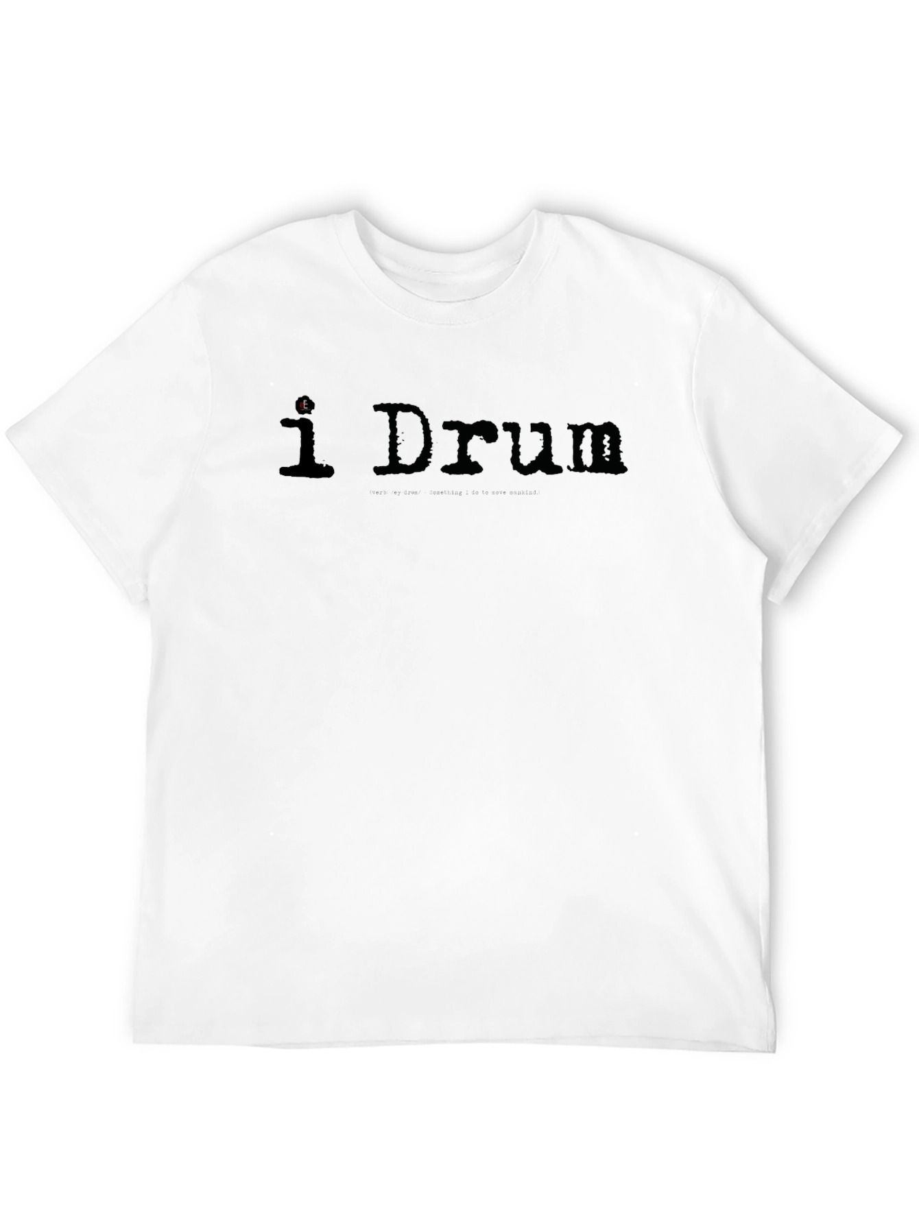 I Drum Black Cotton Tee - Music Lovers T-Shirt
