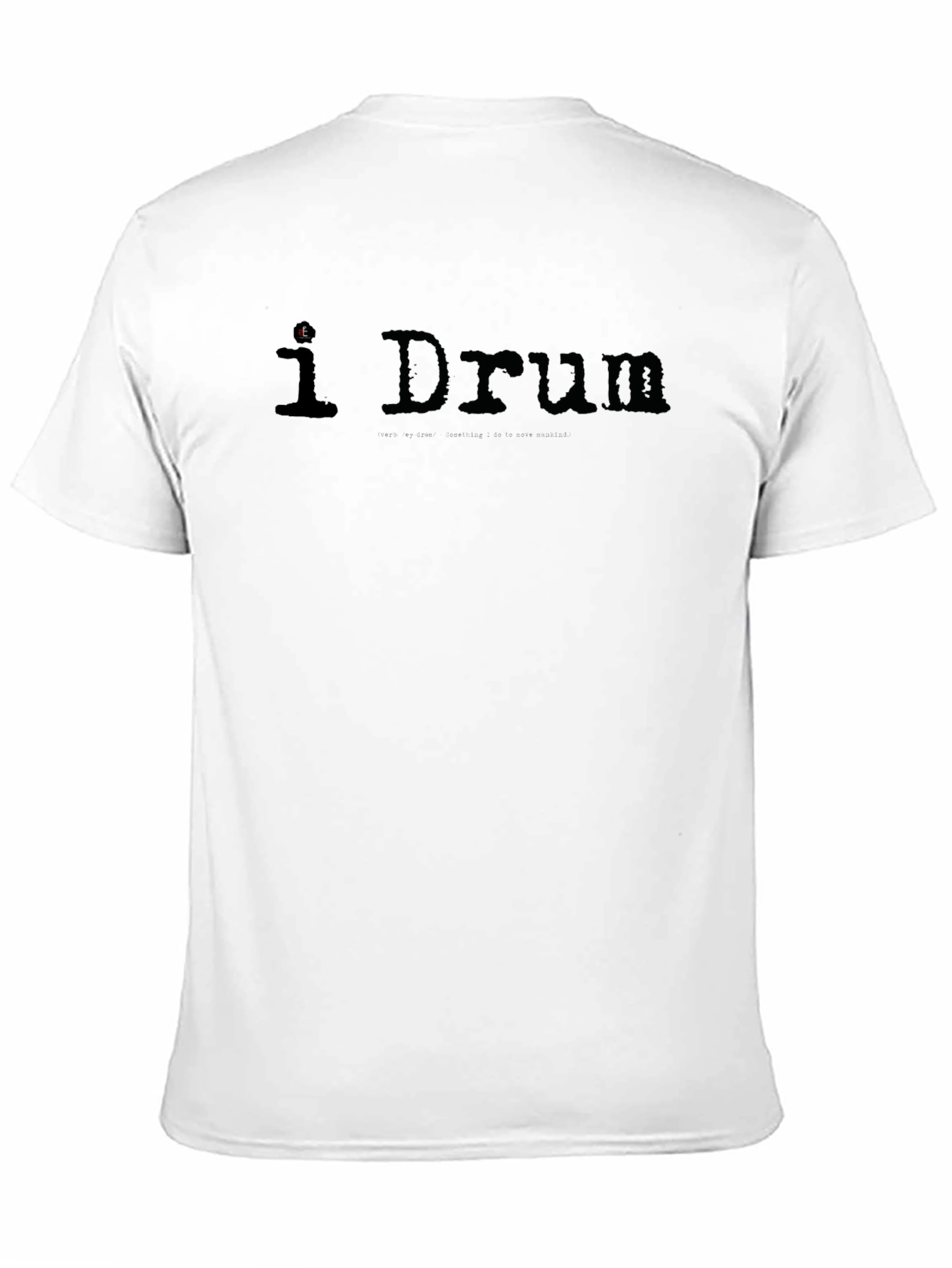 I Drum Black Cotton Tee - Music Lovers T-Shirt