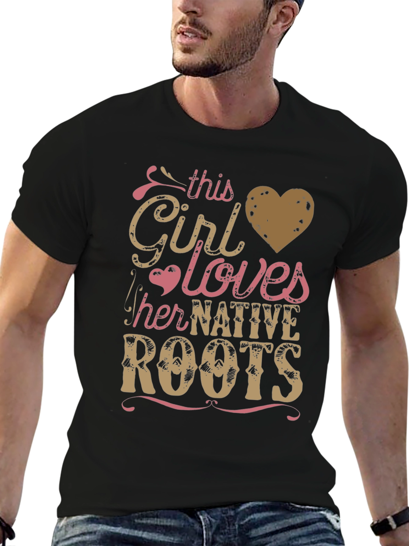Native Roots Girls T-Shirt - Black Tee