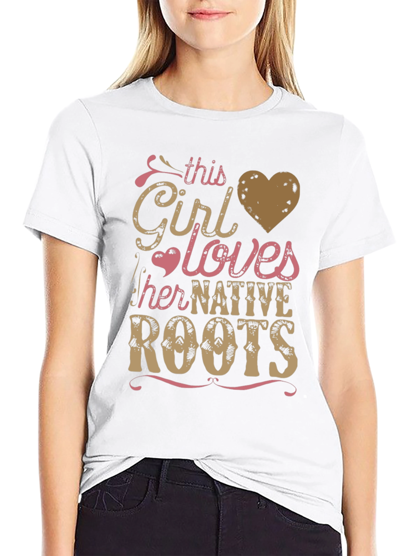 Native Roots Girls T-Shirt - Black Tee