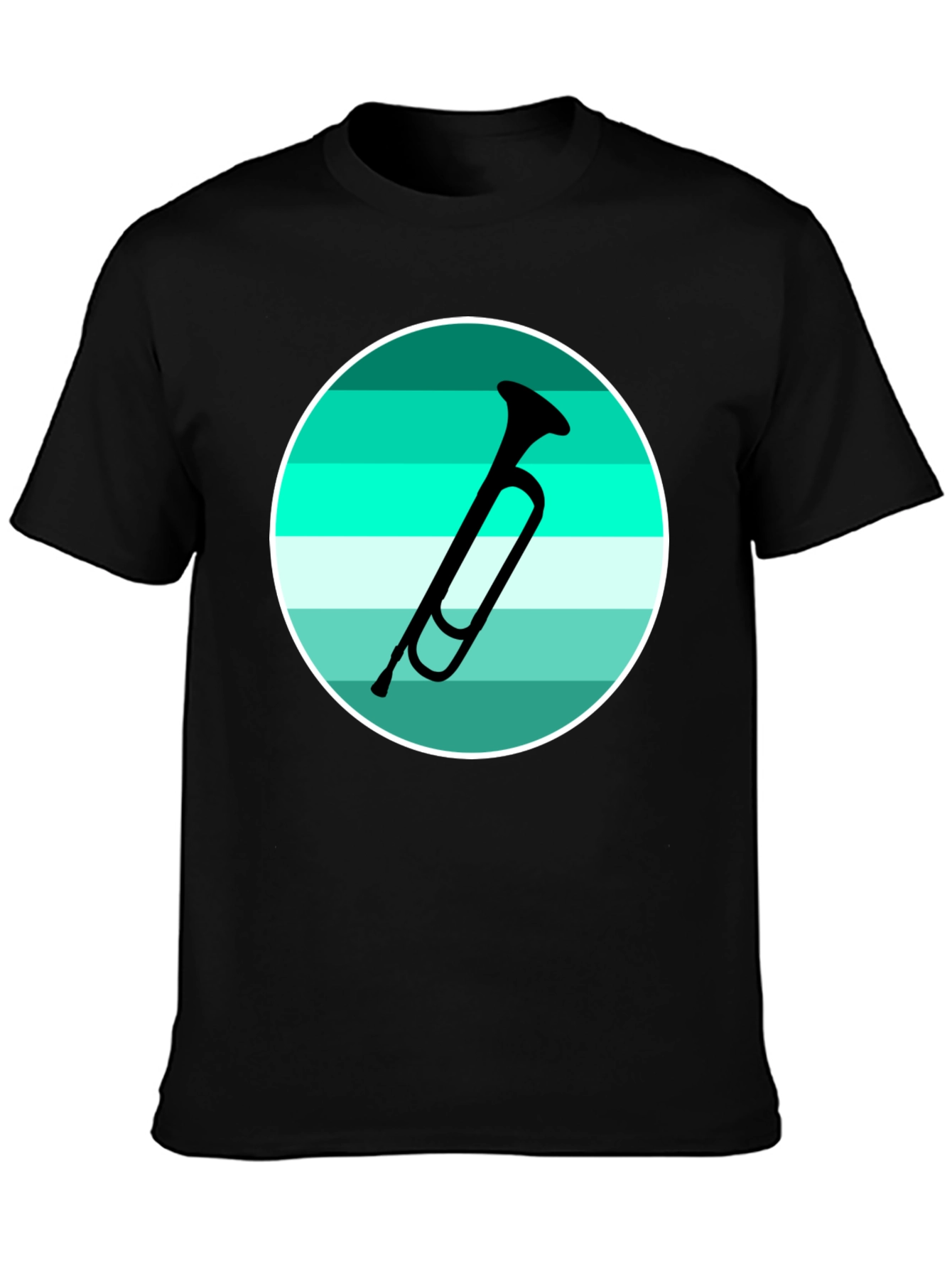 Musical Horn Graphic Tee - Black