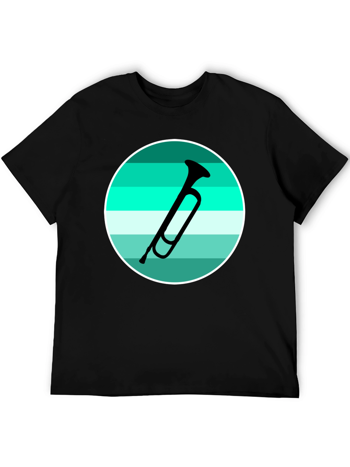 Musical Horn Graphic Tee - Black