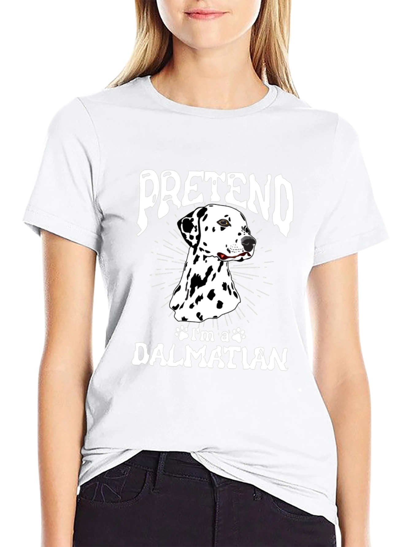 Pretend Im a Dalmatian T-Shirt Funny Dog Tee