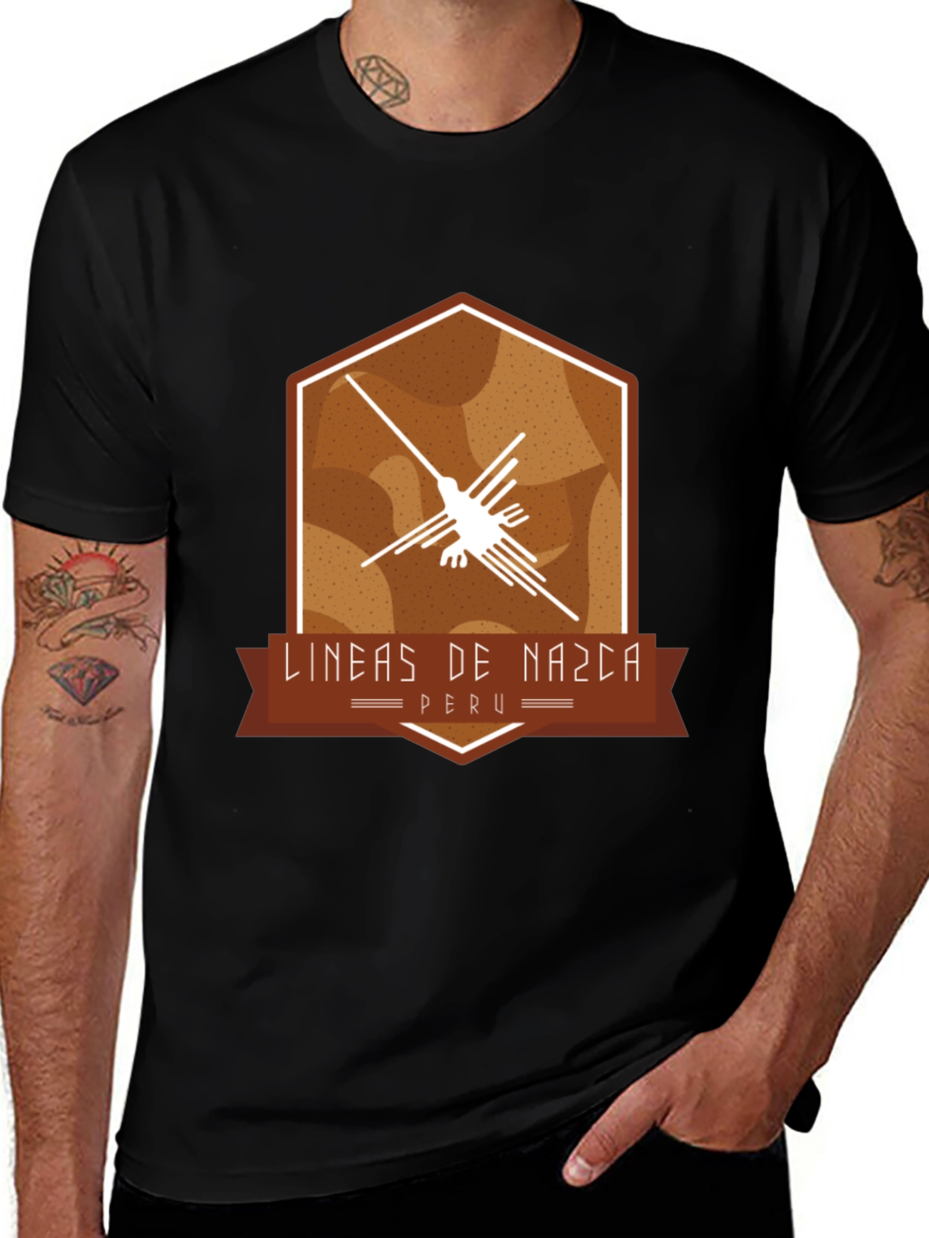 Lines of Nazca Peru T-Shirt Unique Design