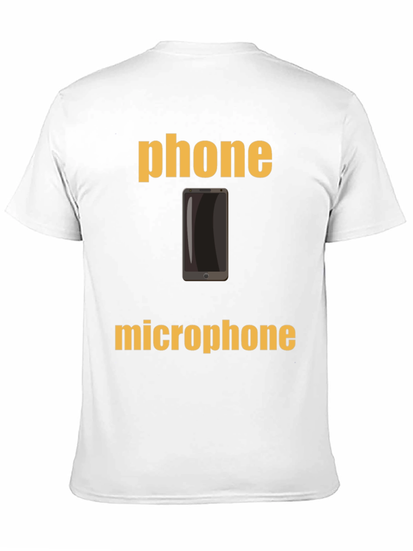 Phone Microphone Graphic Tee - Black Cotton T-Shirt