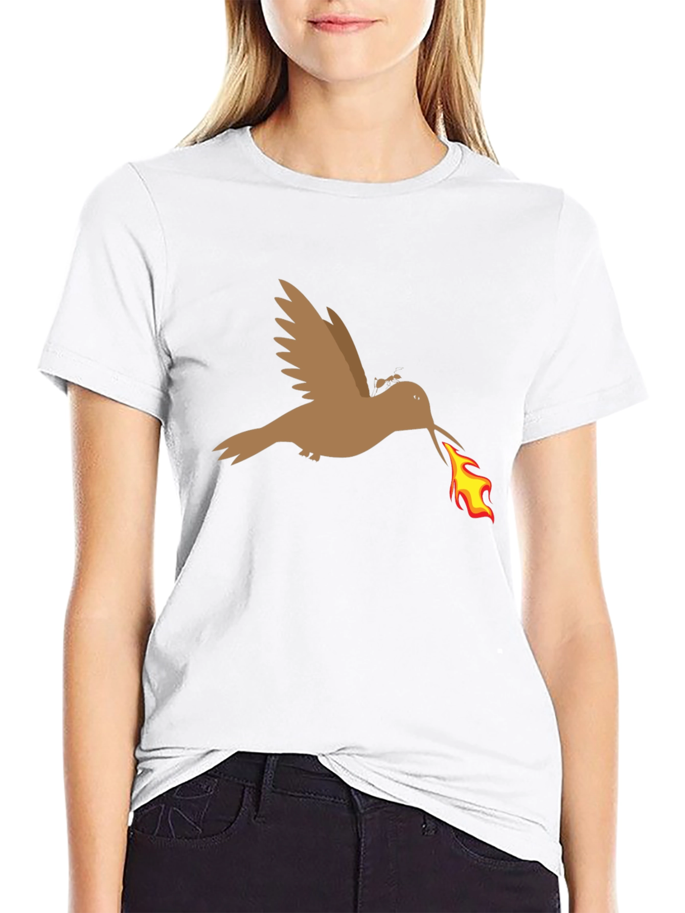 Hummingbird Fire T-Shirt - Unique Graphic Tee