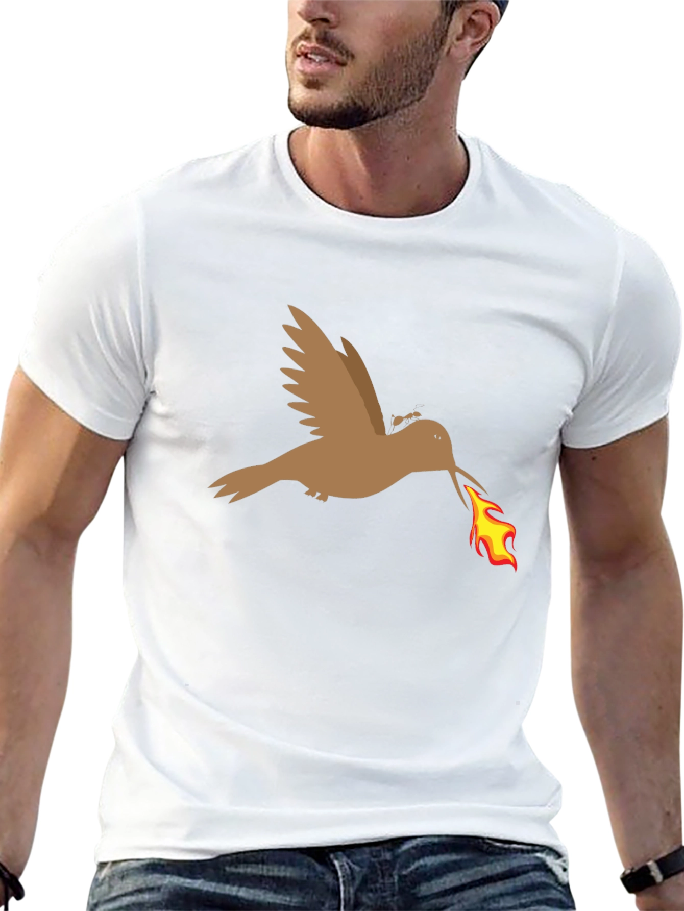 Hummingbird Fire T-Shirt - Unique Graphic Tee