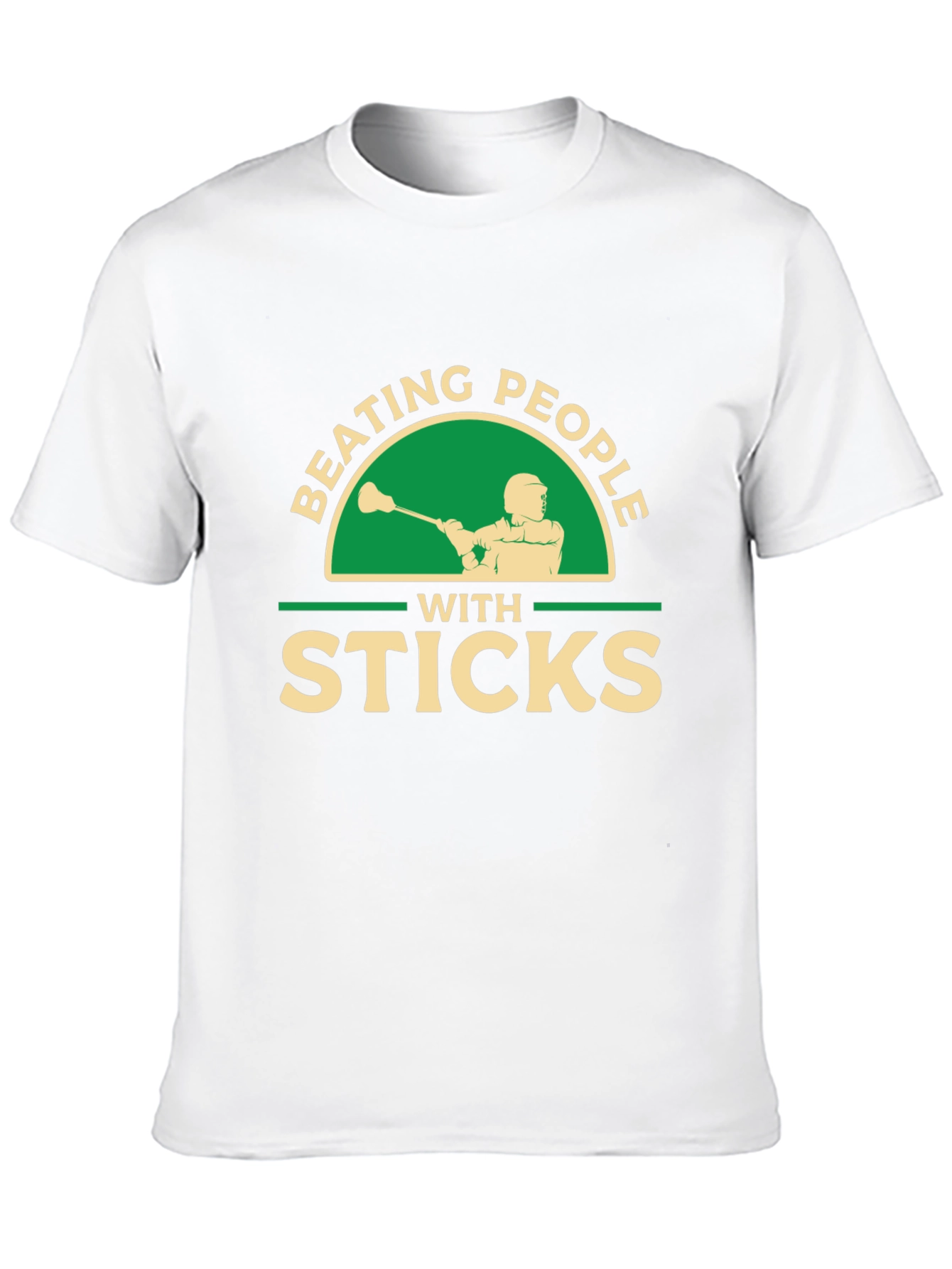 Beating People with Sticks T-Shirt - Lacrosse Tee