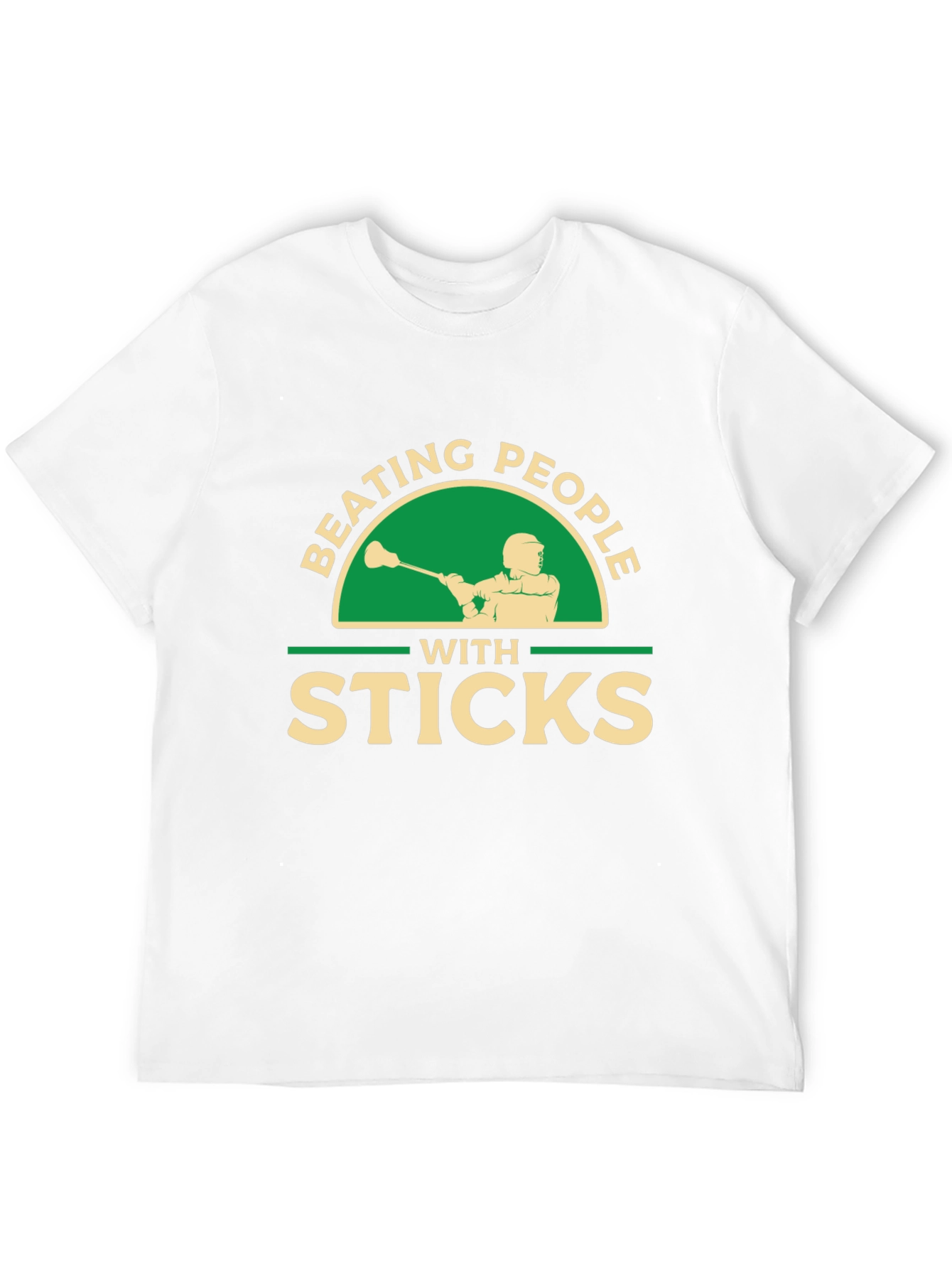 Beating People with Sticks T-Shirt - Lacrosse Tee