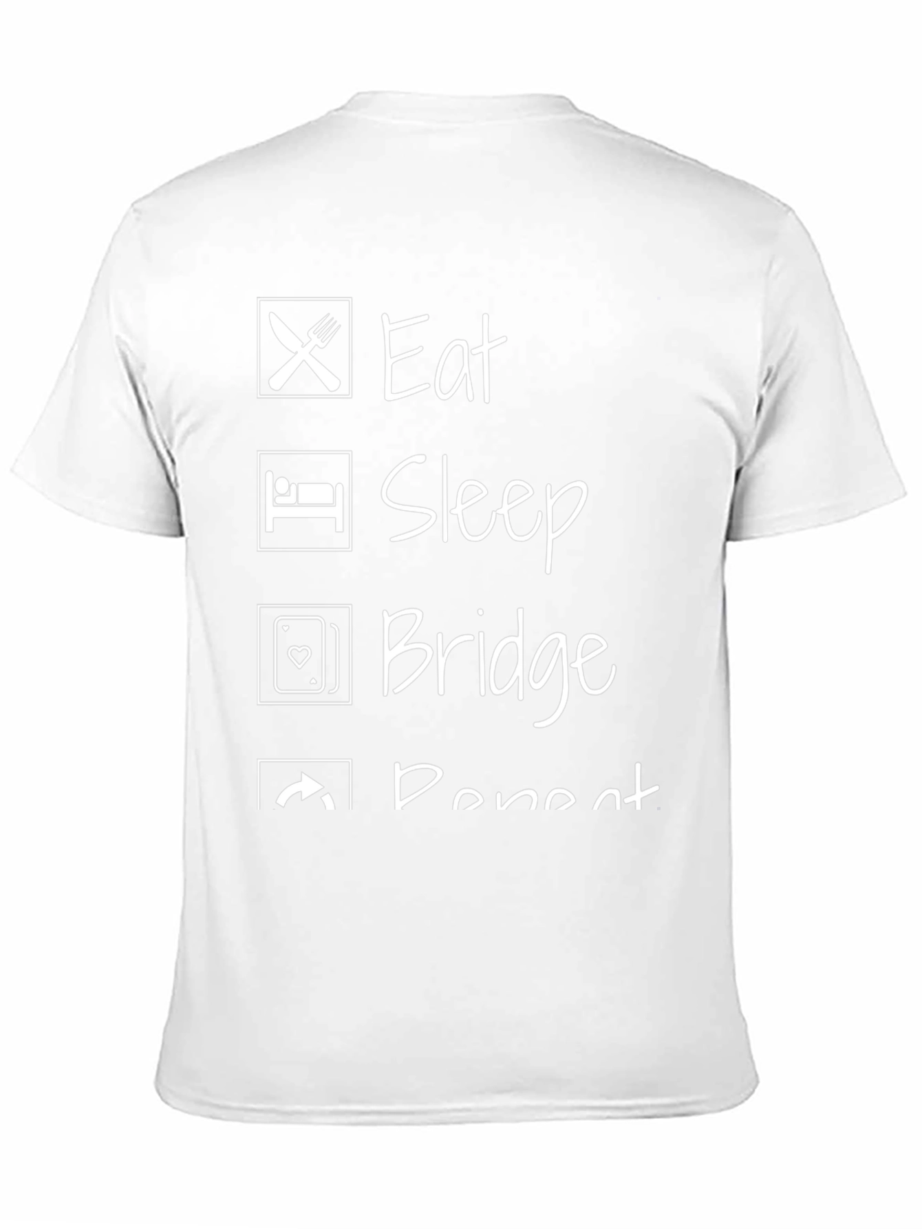 Eat Sleep Bridge Repeat Black Graphic T-Shirt