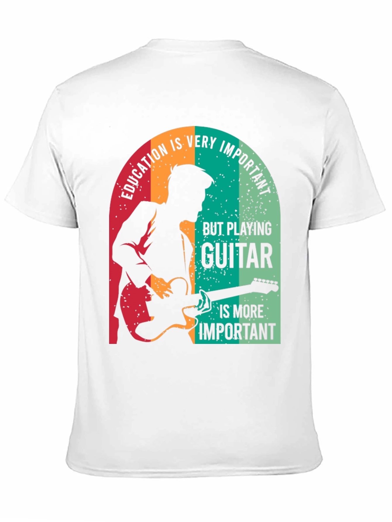 Guitar Player T-Shirt - Education vs. Music