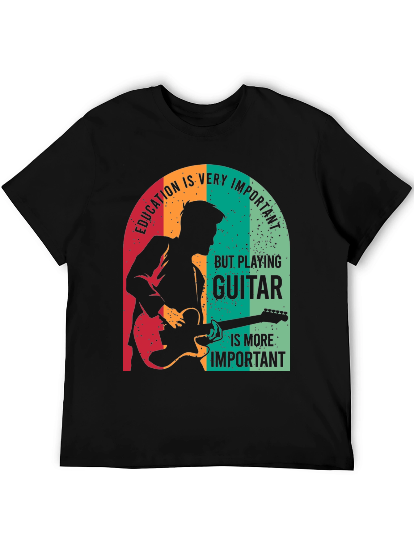 Guitar Player T-Shirt - Education vs. Music
