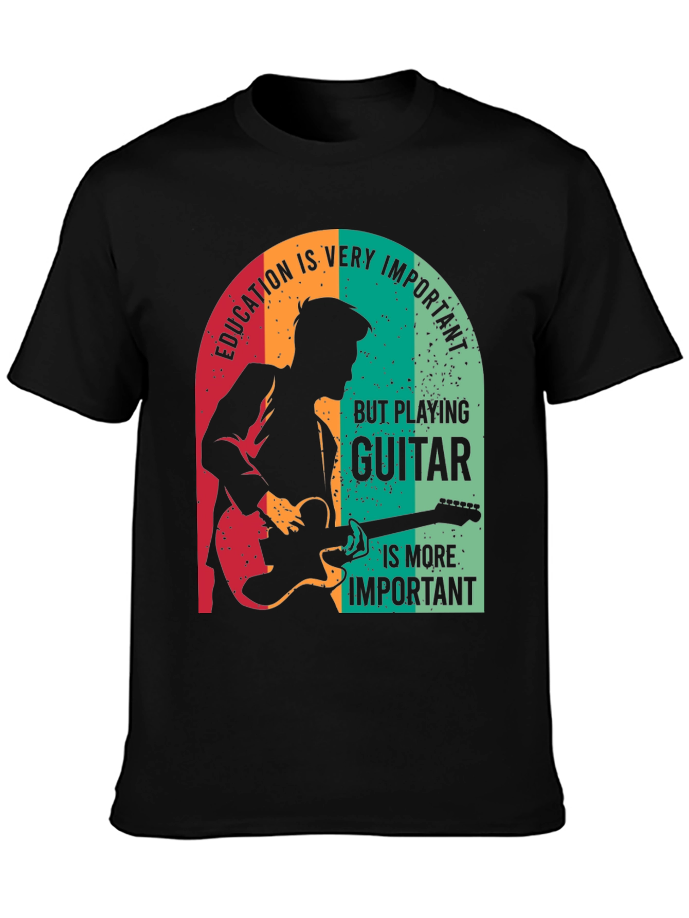 Guitar Player T-Shirt - Education vs. Music