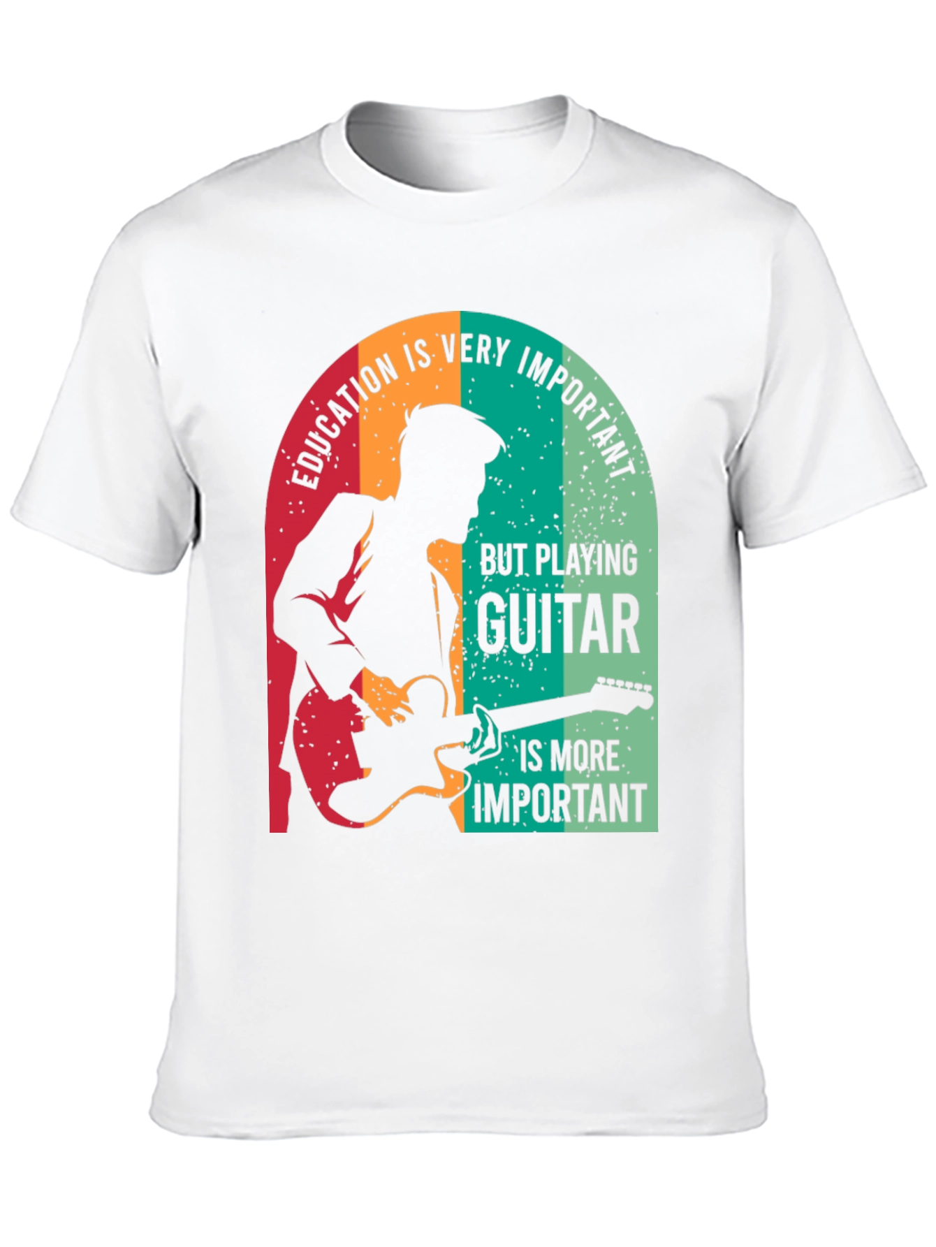 Guitar Player T-Shirt - Education vs. Music