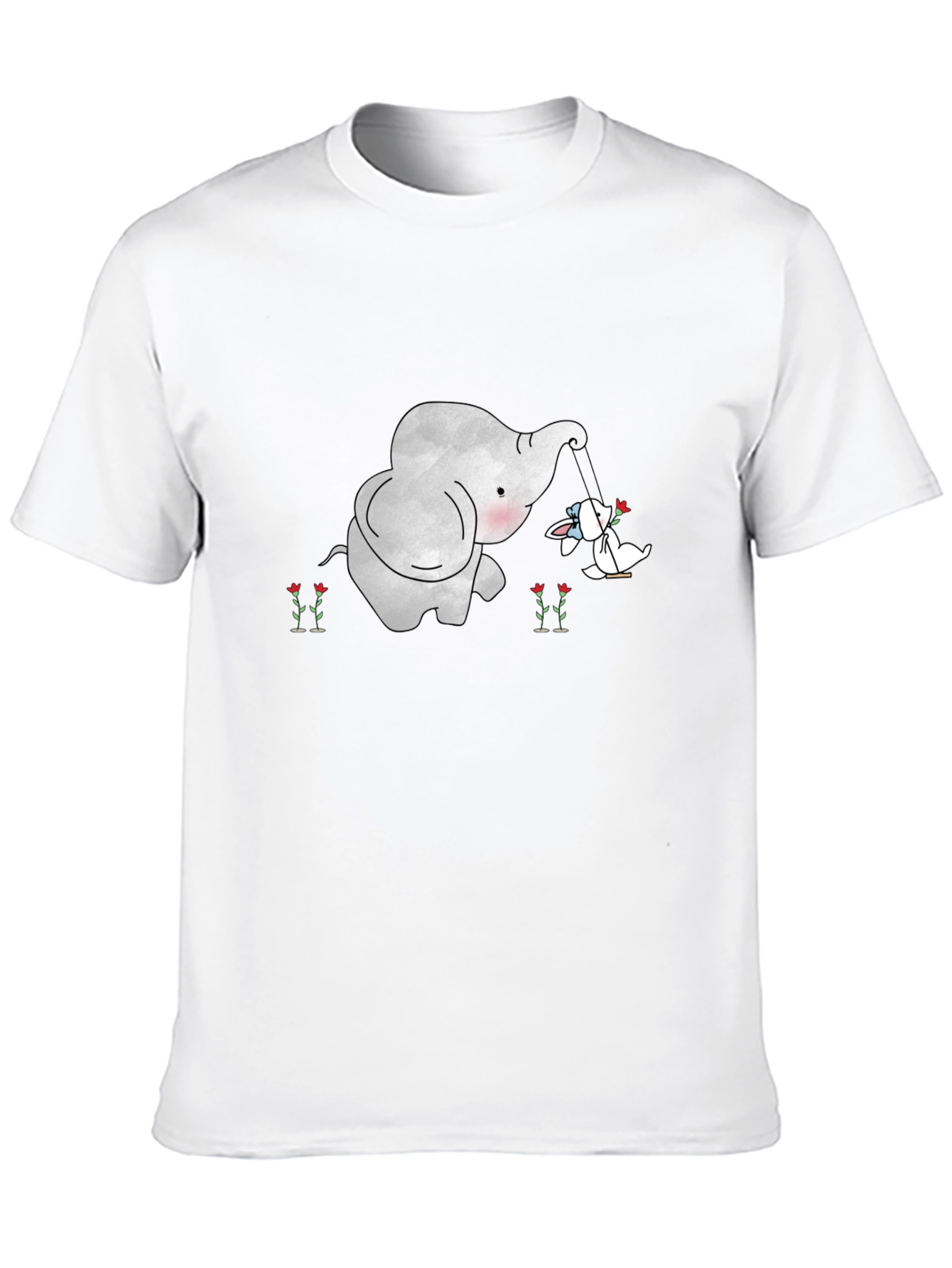 Elephant and Bunny Swing Graphic Tee