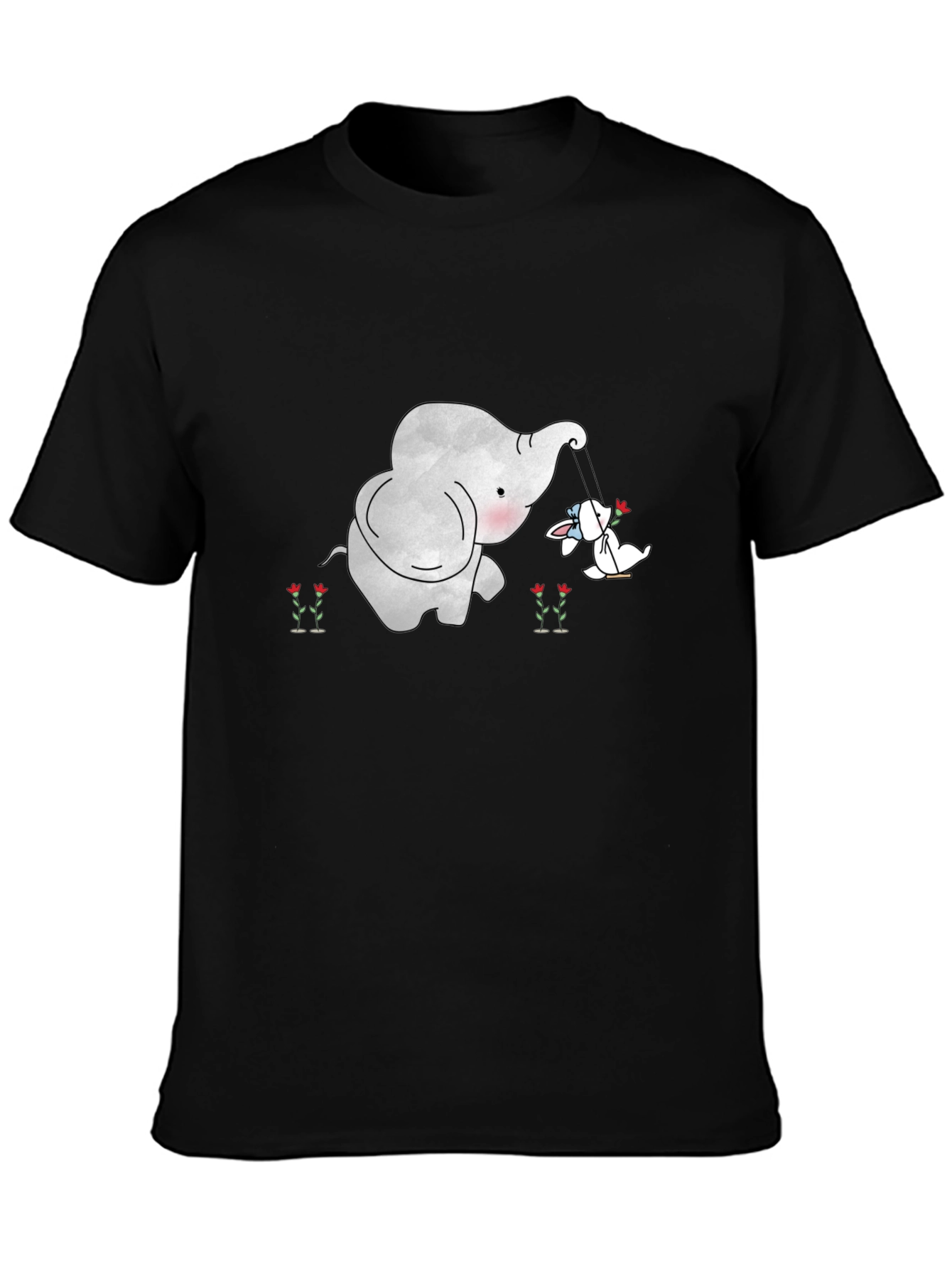 Elephant and Bunny Swing Graphic Tee