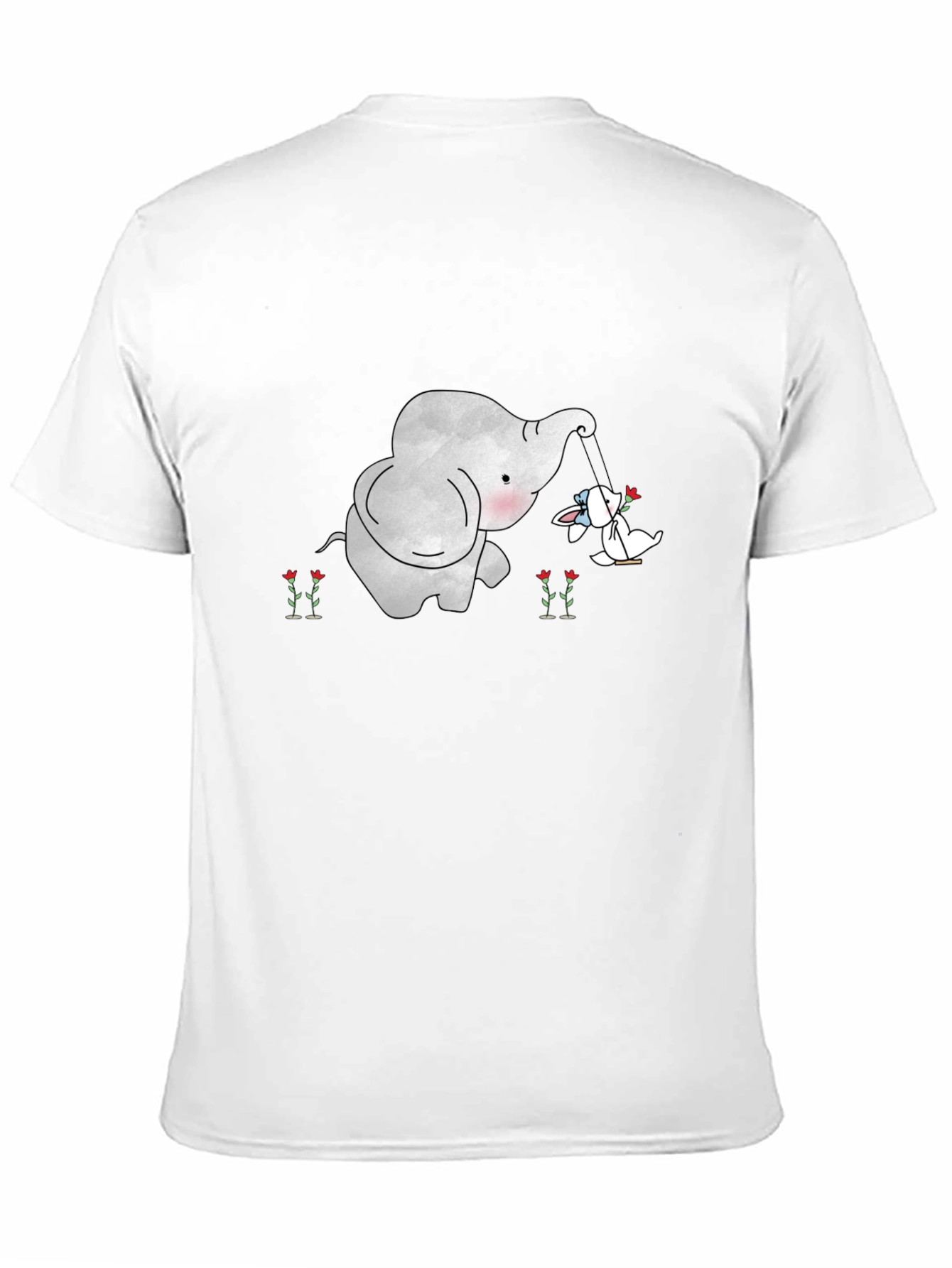 Elephant and Bunny Swing Graphic Tee