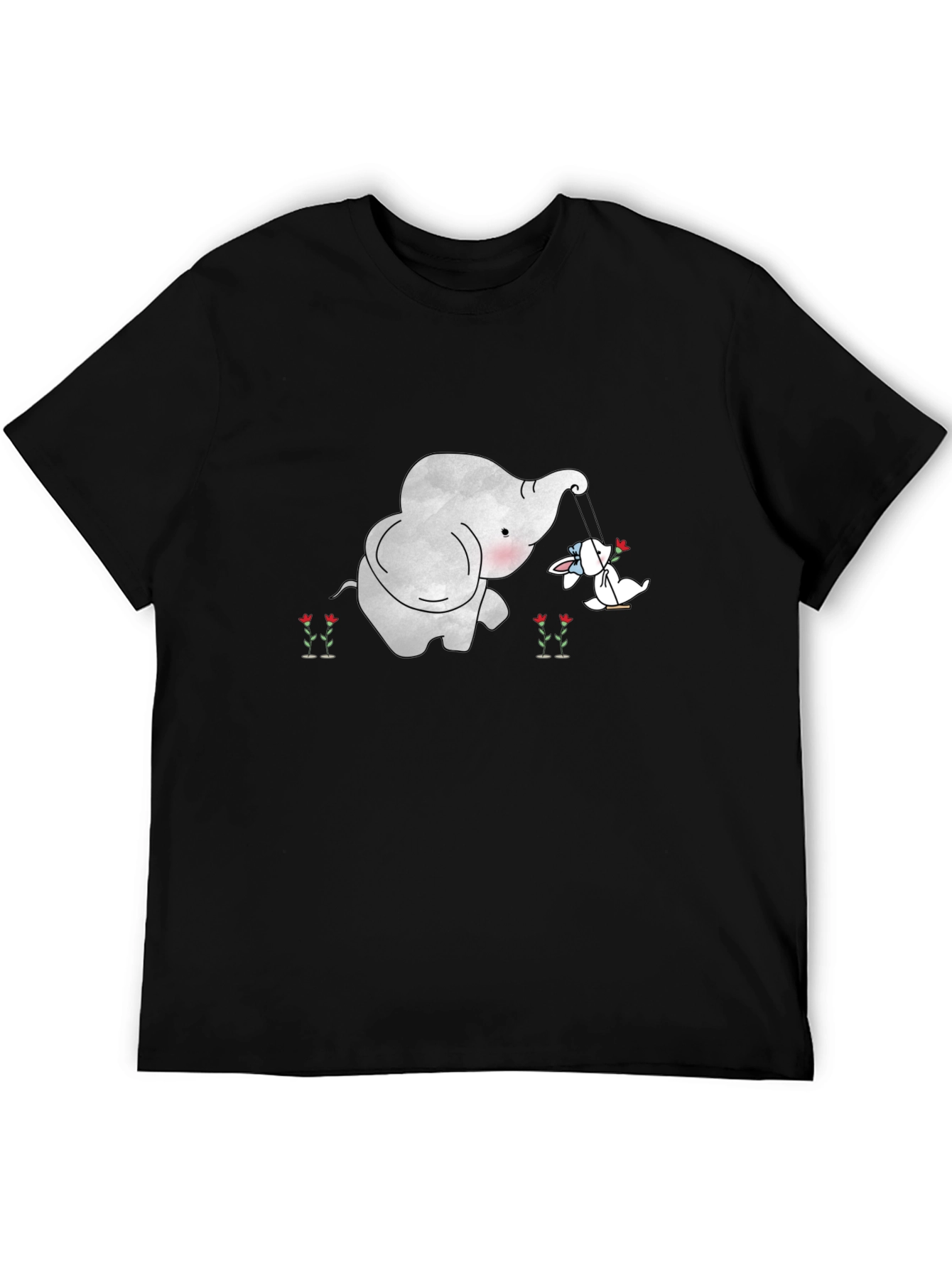 Elephant and Bunny Swing Graphic Tee