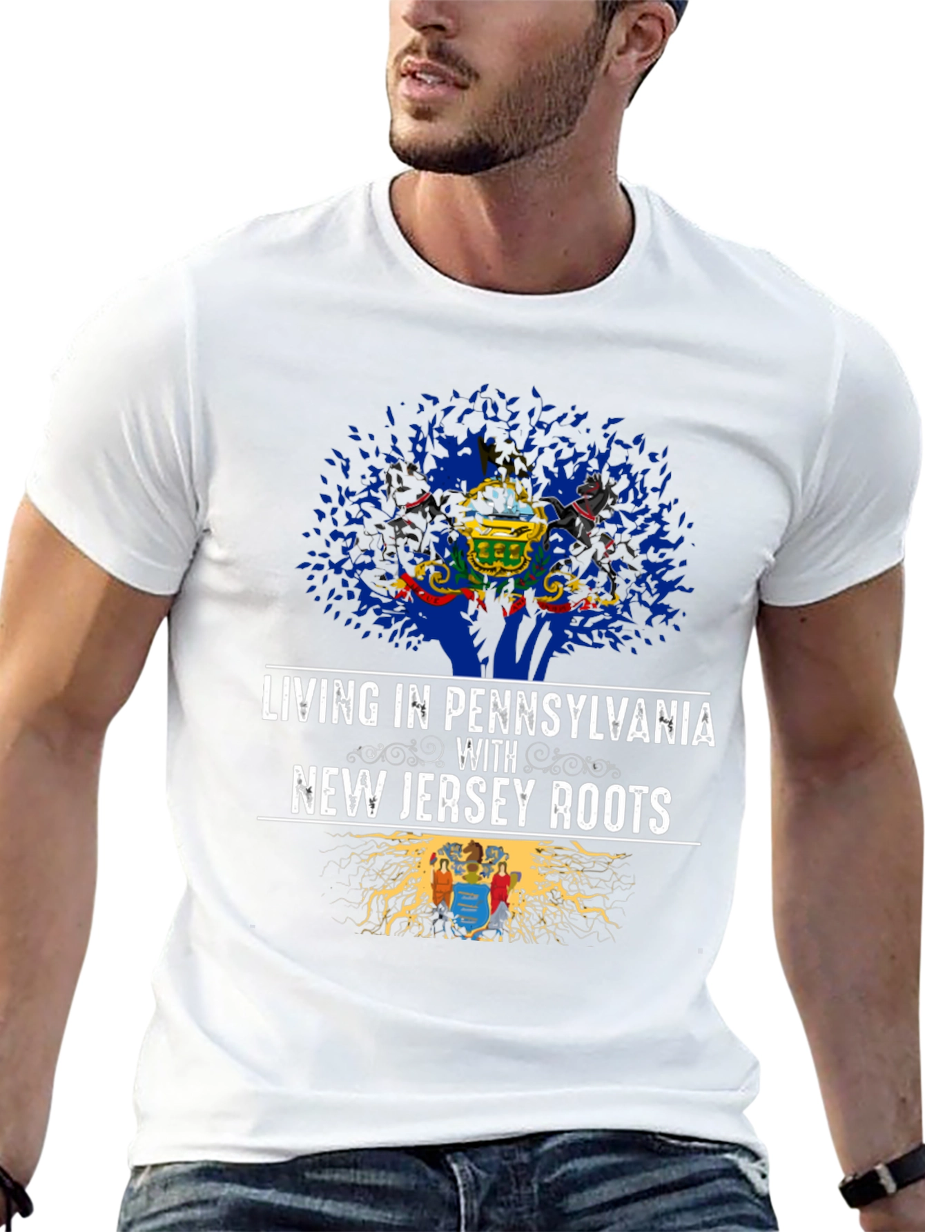 Pennsylvania & New Jersey Roots Graphic T-Shirt