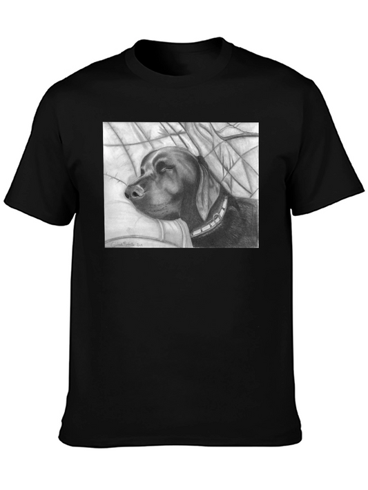 Sleeping Dog Sketch Graphic T-Shirt