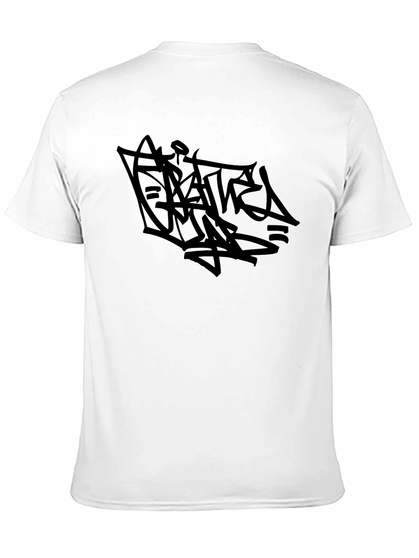 Edgy Graffiti Graphic Black T-Shirt