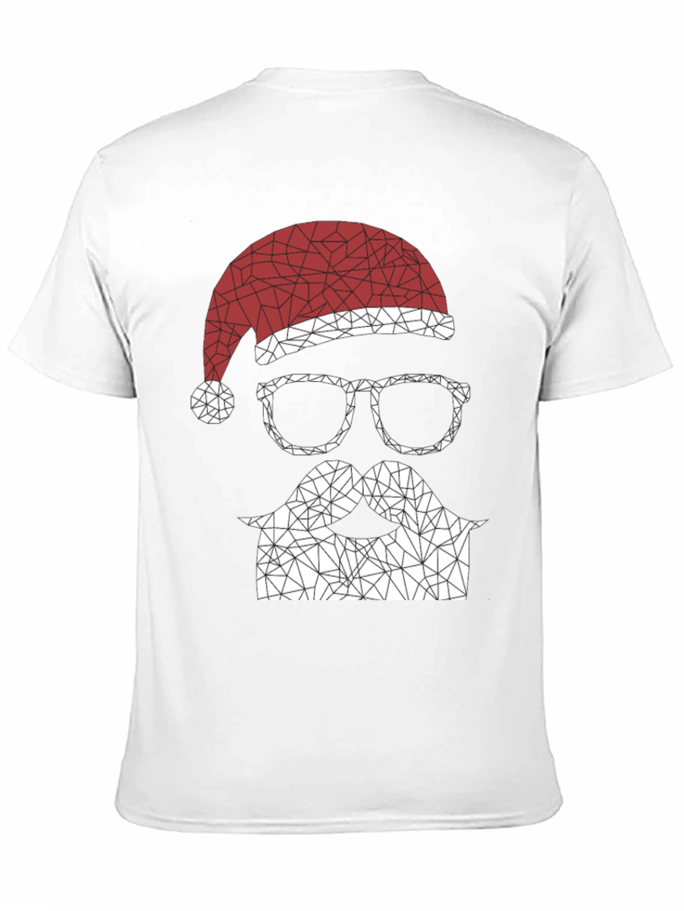 Geometric Santa T-Shirt - Holiday Style