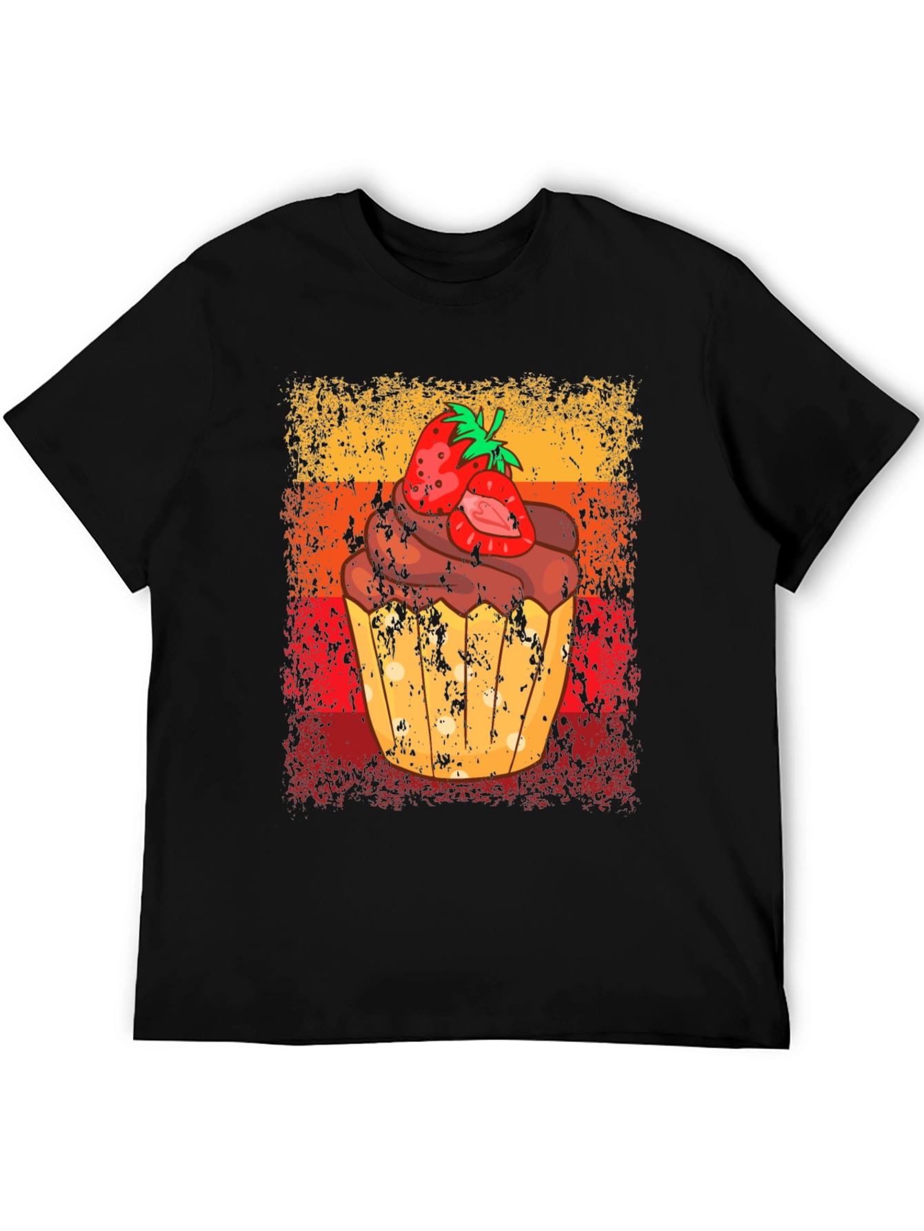 Strawberry Cupcake Graphic Tee - Sweet Treat Shirt